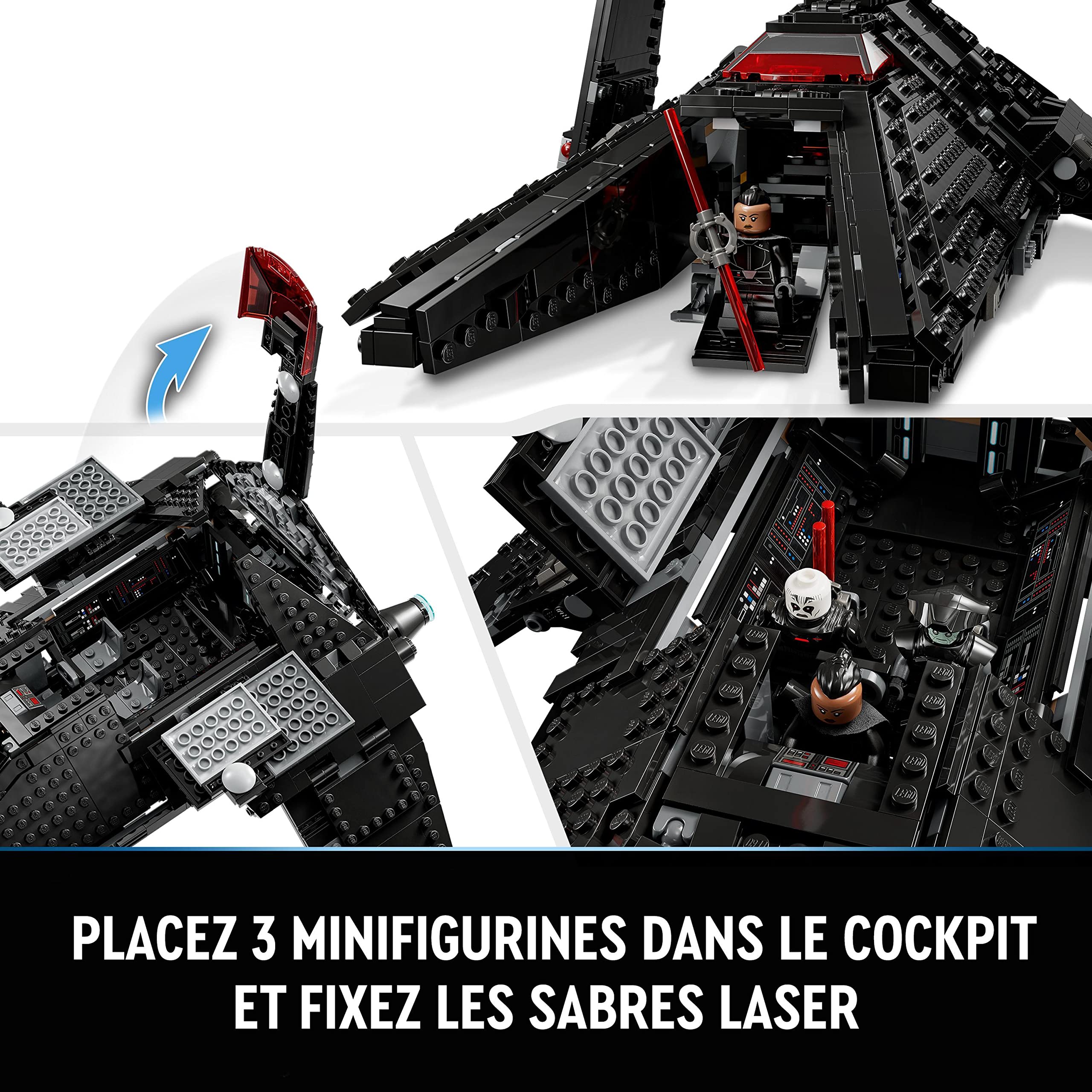 LEGO 75336 Star Wars Inquisitor Transport Scythe Galactic Adventure Building Set with Obi-Wan Kenobi Minifigure, Lightsabers & Starship - Perfect Gift for Kids Ages 9+ | Space Battles & Star Wars Play Scenes