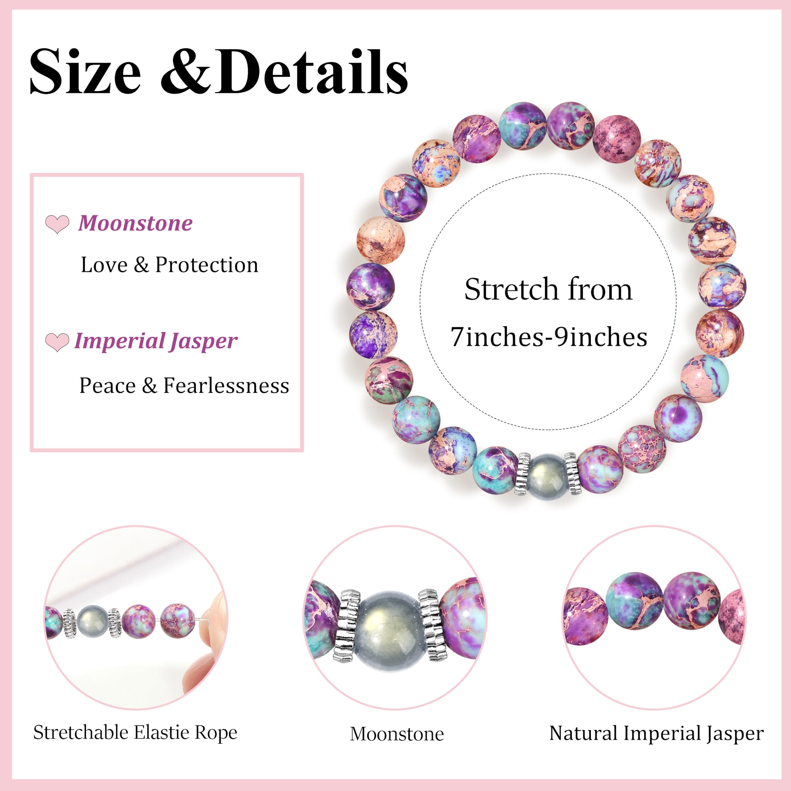 Trendy Imperial Stone Handmade Bracelet for Women - Colorful Birthday, Christmas Gift for Daughter, Sister, Best Friend | Perfect for Casual Wear, Parties & Special Occasions