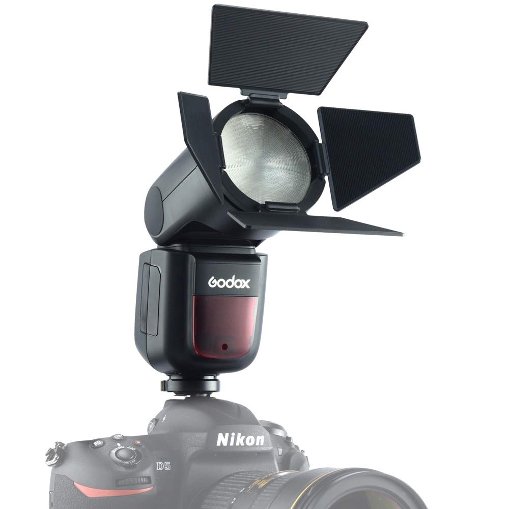 Godox V1-N TTL Camera Flash Speedlite for Nikon Z8, Z9, Z7, Z6, Z5, D850, D810, D750, D610, D7500, D7100, D5300, D3300, D90, D5, D4 - Professional Photography Lighting for Portraits, Weddings & Events