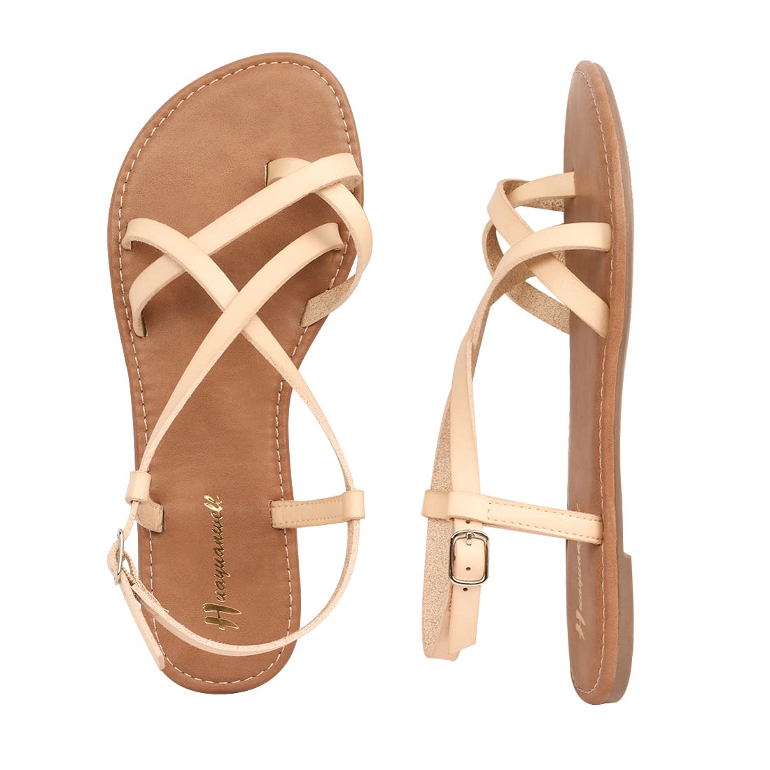 Women's Gladiator Flat Sandals - Strappy Fisherman Sandals with Ankle Strap | Comfortable Summer Casual Shoes for Beach, Vacation & Outdoor Activities