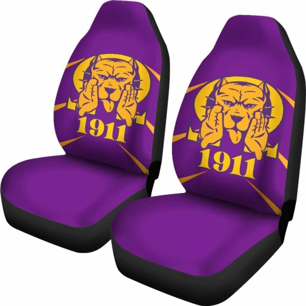 Premium African Print Car Seat Covers - Omega Psi Phi Fraternity Design (105905) - Stylish & Durable Protection for Cars, SUVs & Trucks - Perfect for Fraternity Events, Road Trips & Daily Commutes