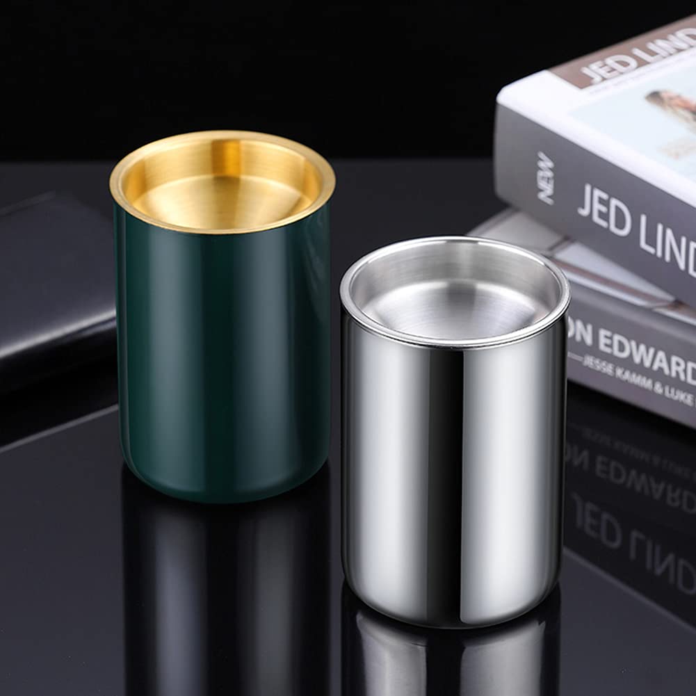 Premium Stainless Steel Car Ashtray - Detachable Windproof Smokeless Ash Tray with Funnel Lid | Universal Fit for Vehicles | Ideal for Road Trips, Camping & Outdoor Smoking