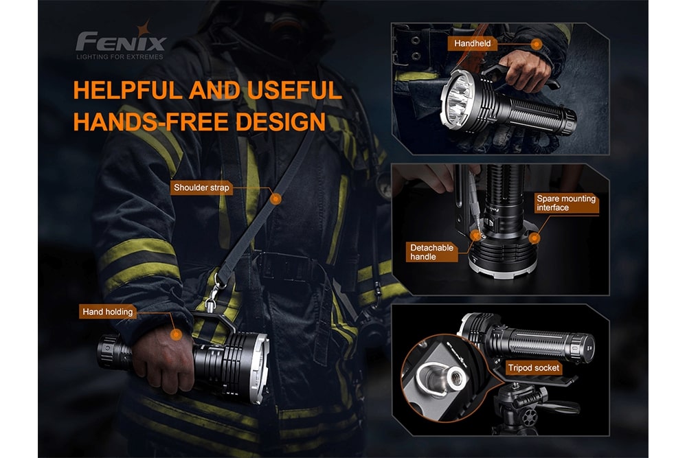 Fenix LR80R Rechargeable LED Flashlight - 18000 Lumens Ultra Bright, Waterproof Search Light for Camping, Hunting, Emergency & Outdoor Adventures
