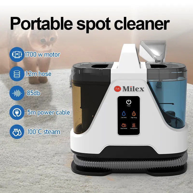 MILEX SPOT STEAM BLAST - Powerful Handheld Steam Cleaner for Home & Car Detailing | Removes Stains, Grease & Bacteria | Perfect for Kitchen, Bathroom, Upholstery & Auto Interiors