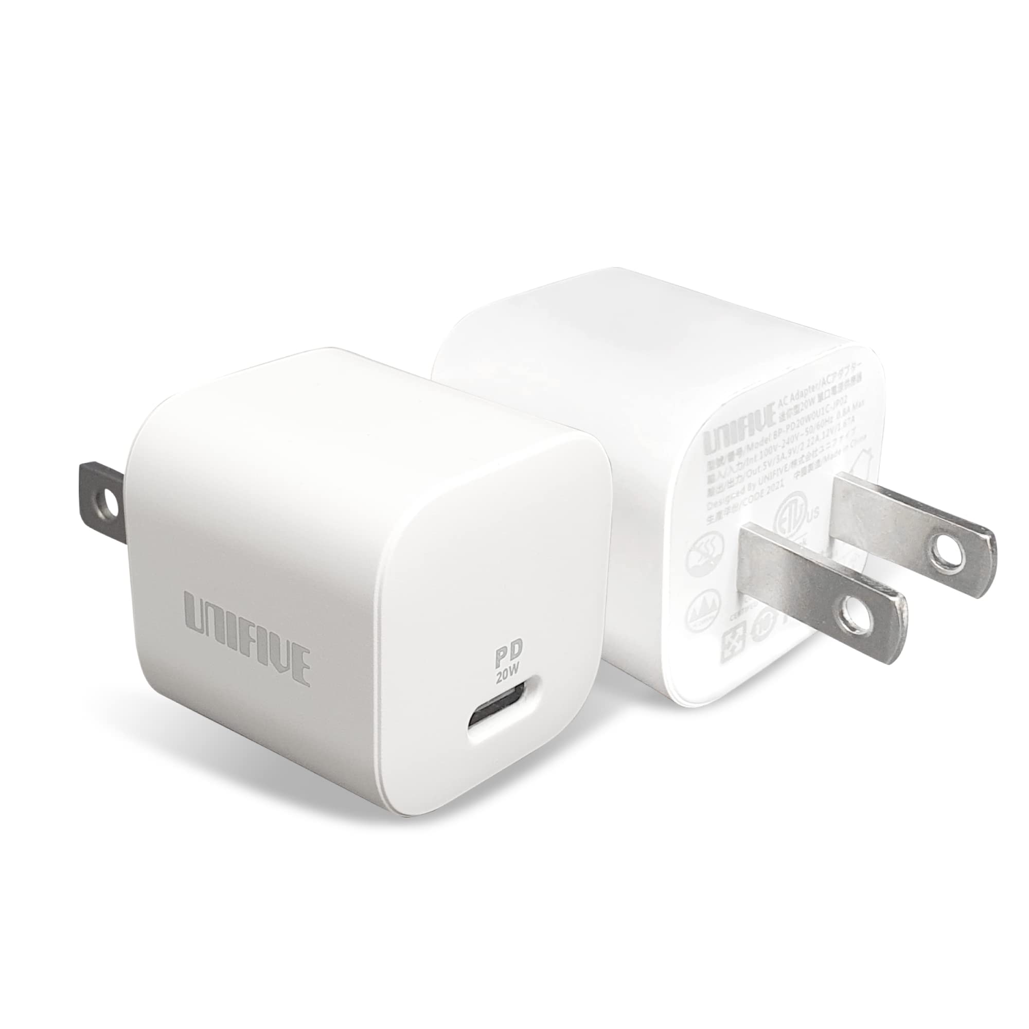 20W PD USB C Fast Charger - Wall Charger with Power Delivery for iPhone 12/13/14/15 Pro Max/X/XS, iPad Pro, AirPods Pro & Most Phones | Quick Charge at Home, Office & Travel