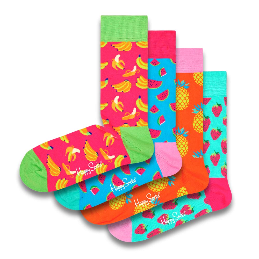 Happy Socks Black & White Striped Crew Socks for Men & Women - Soft Cotton Low Cut Ankle Socks with Gift Box - Eco-Friendly Sustainable Casual & Dress Socks for Everyday Wear, Office, Gifts & Special Occasions