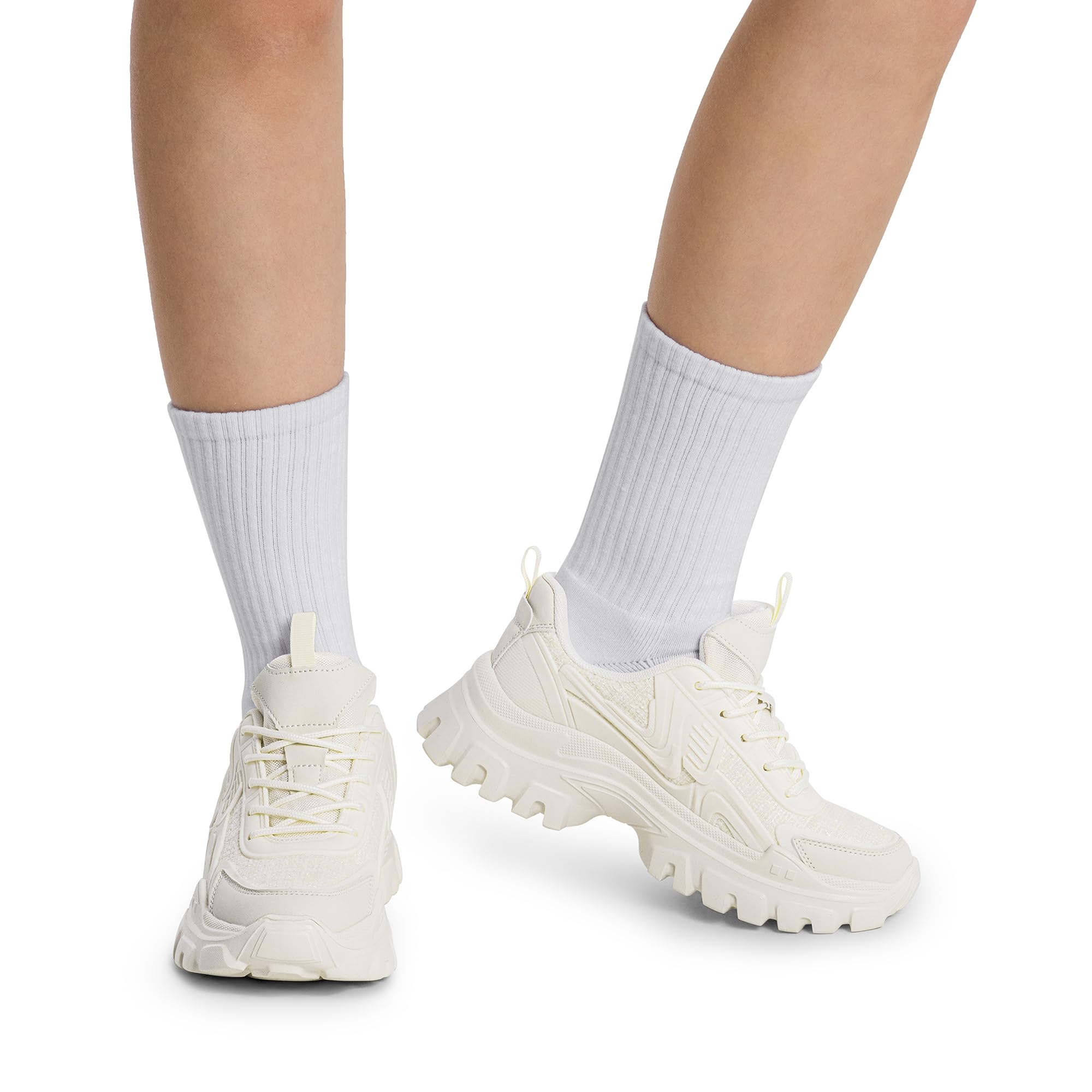 DREAM PAIRS Women's Chunky Platform Sneakers - Y2K Retro Fashion Lace-Up Walking Shoes for Women | Comfortable Casual Sneakers for Everyday Wear, Street Style & Outfit Pairing