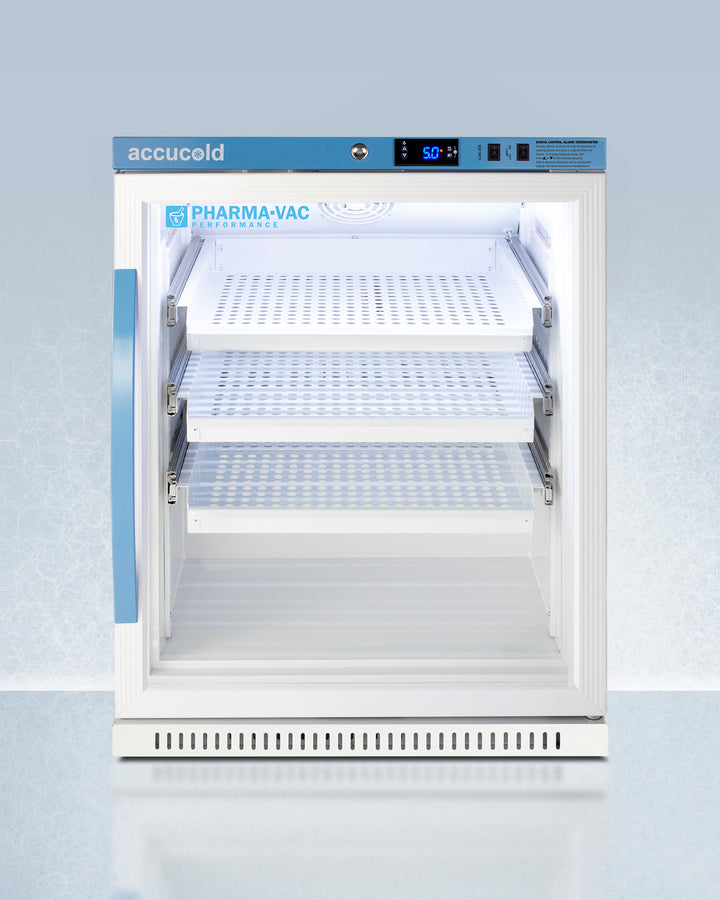 Accucold 6 Cu.Ft. ADA Compliant Medical Vaccine Refrigerator with Removable Shelves & Digital Temperature Control - Perfect for Pharmacies, Clinics, and Vaccine Storage Facilities