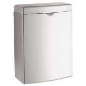 Bobrick B-270 Contura Series 1.0-Gallon Surface Mount Sanitary Napkin Disposal Unit - Satin Finish Stainless Steel - Ideal for Women's Restrooms, Public Toilets & Commercial Spaces