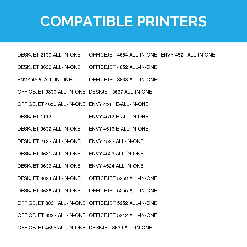 LD InkPods HP 63XL Ink Cartridge Replacement (3-Pack, Color) with OEM Printhead - Compatible with HP Deskjet 1110 Printer | High-Quality Printing for Home & Office Documents, Photos, and School Projects