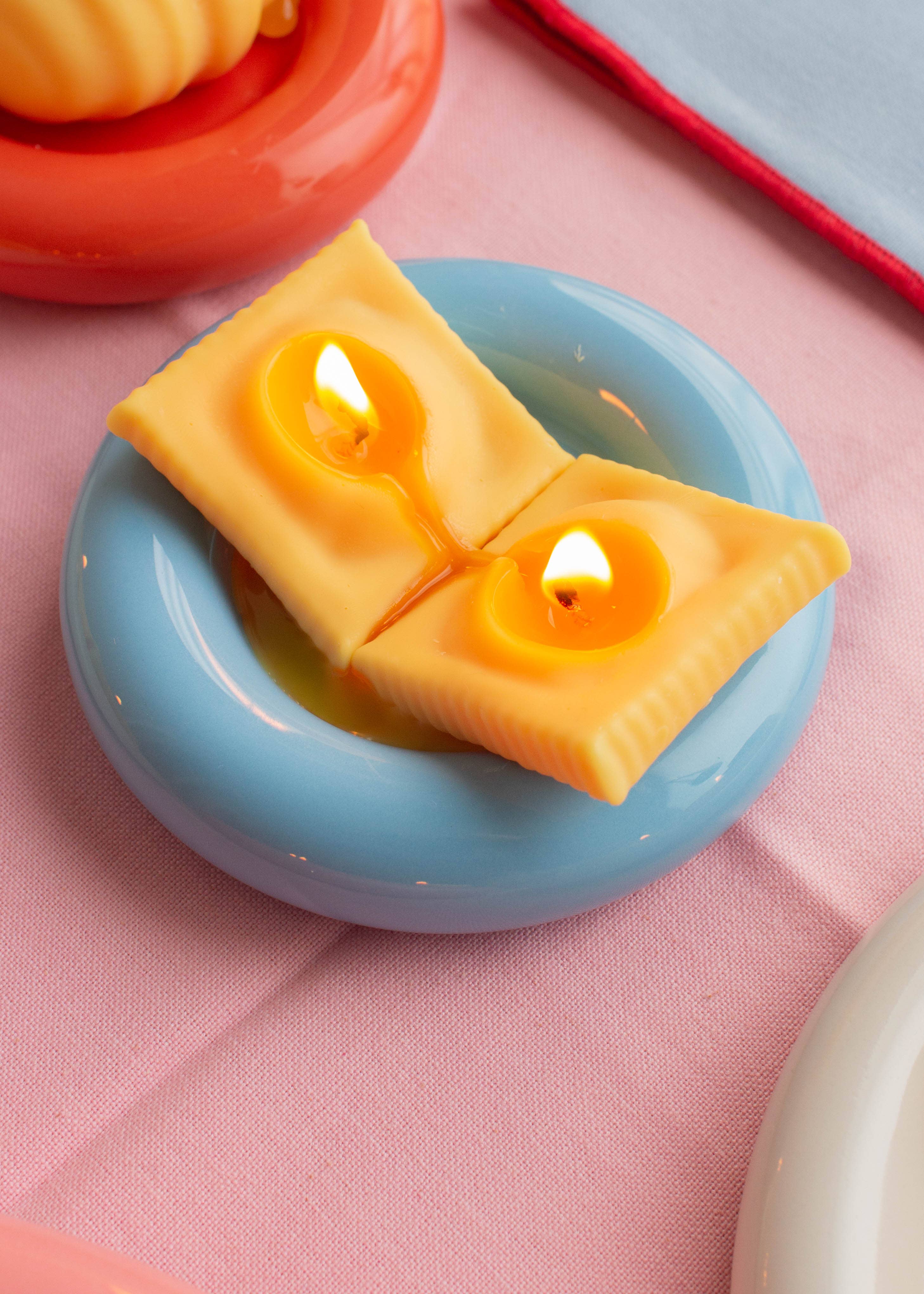 Ravioli Duo Scented Candle - Handmade Italian Pasta Inspired Aromatherapy Candle for Home, Kitchen & Dining Room Decor | Perfect Gift for Foodies & Candle Lovers