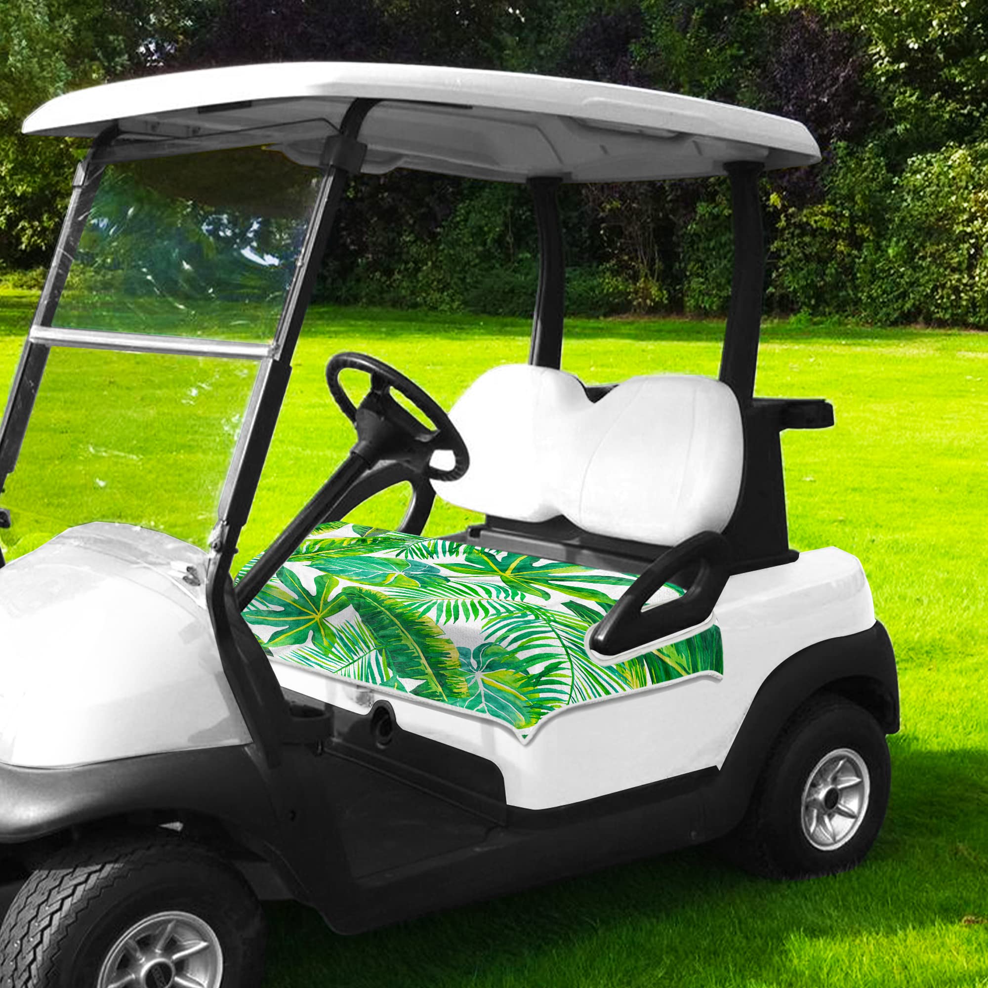 Premium Golf Cart Seat Covers - Universal Fit for EZGO, Yamaha, Club Car & Icon 2-Seat Carts - 100% Soft Microfiber Blanket (51