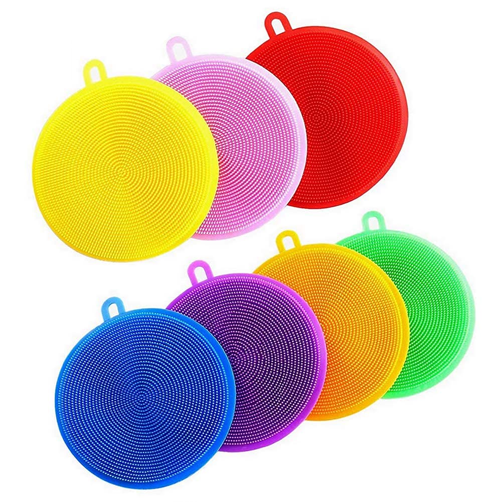 **Atcan Silicone Sponge Scrubber – Food Grade Reusable Dish Scrubber for Washing Dishes, Fruits & Vegetables – Eco-Friendly Kitchen Cleaning Tool (1 PC) – Perfect for Sinks, Countertops & Camping**