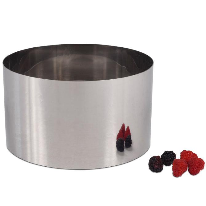 Premium Stainless Steel Pastry Ring - 3 Inch Round Cake Mold, Baking Tools for Professional Chefs & Home Bakers - Perfect for Layer Cakes, Desserts & Pastry Making