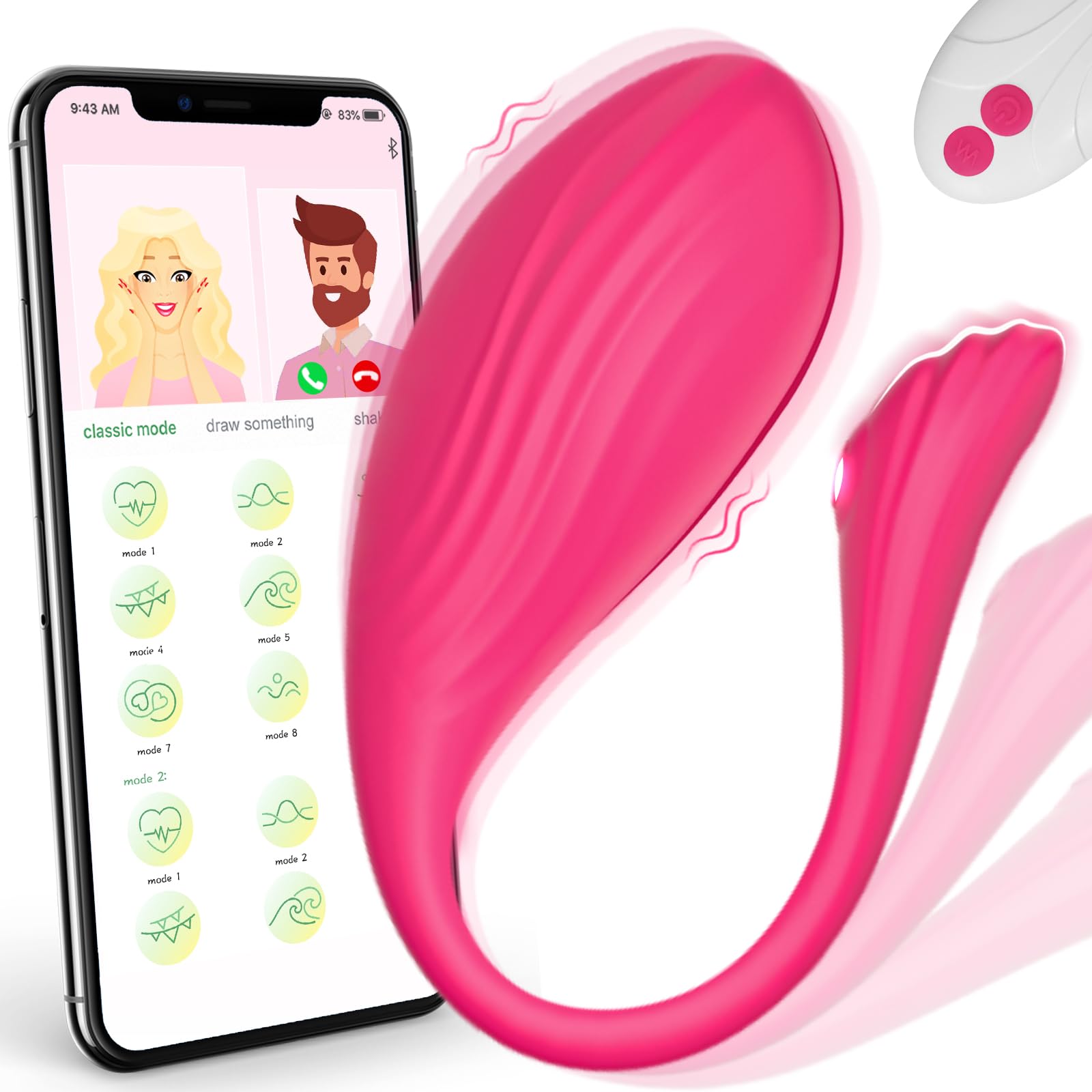 Remote Control Vibrating Egg for Women - APP Controlled Bullet Vibrator, Clitoral & G-Spot Stimulator, Rechargeable Waterproof Sex Toy for Couples - Perfect for Long Distance Play & Romantic Nights