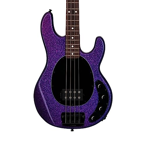 Sterling by Music Man RAY34-PSK-R2 4-String Bass Guitar - Right-Handed, Purple Sparkle Finish | Perfect for Live Performances, Studio Recording & Rock Music