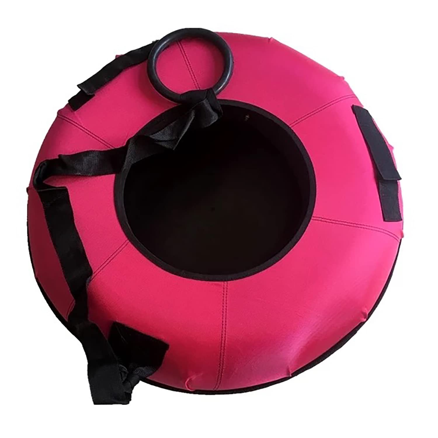 Heavy-Duty Inflatable Snow Tube Sled for Adults & Kids - Commercial Grade Winter Tube with Hard Plastic Bottom & Handle Traction Rope - Perfect for Snow Tubing, Sledding, and Winter Outdoor Activities