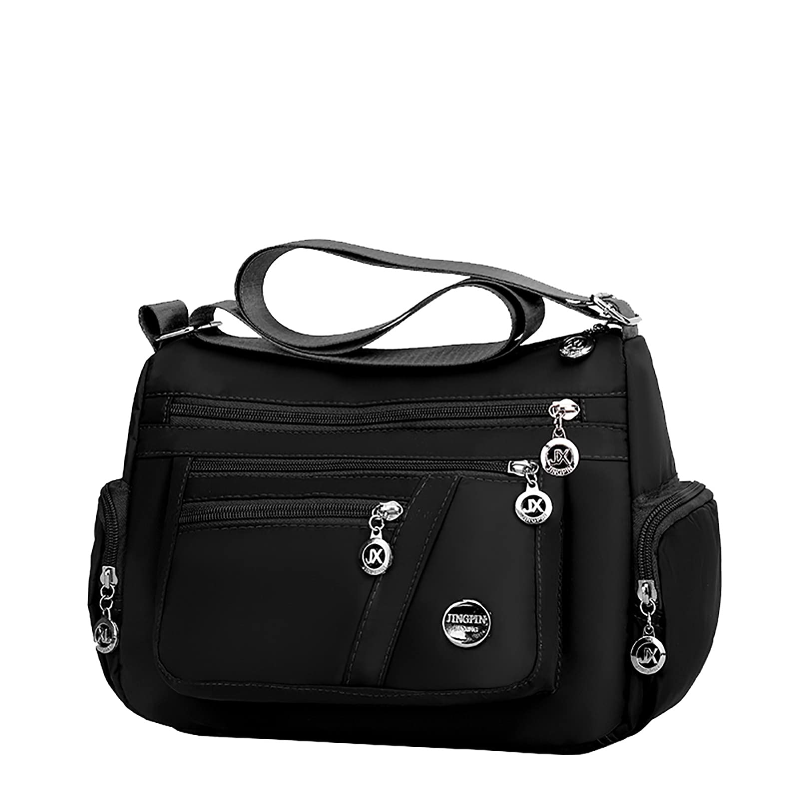 Stylish Waterproof Nylon Women's Tote Shoulder Bag with Multiple Pockets - Perfect for Travel, Work & Everyday Use