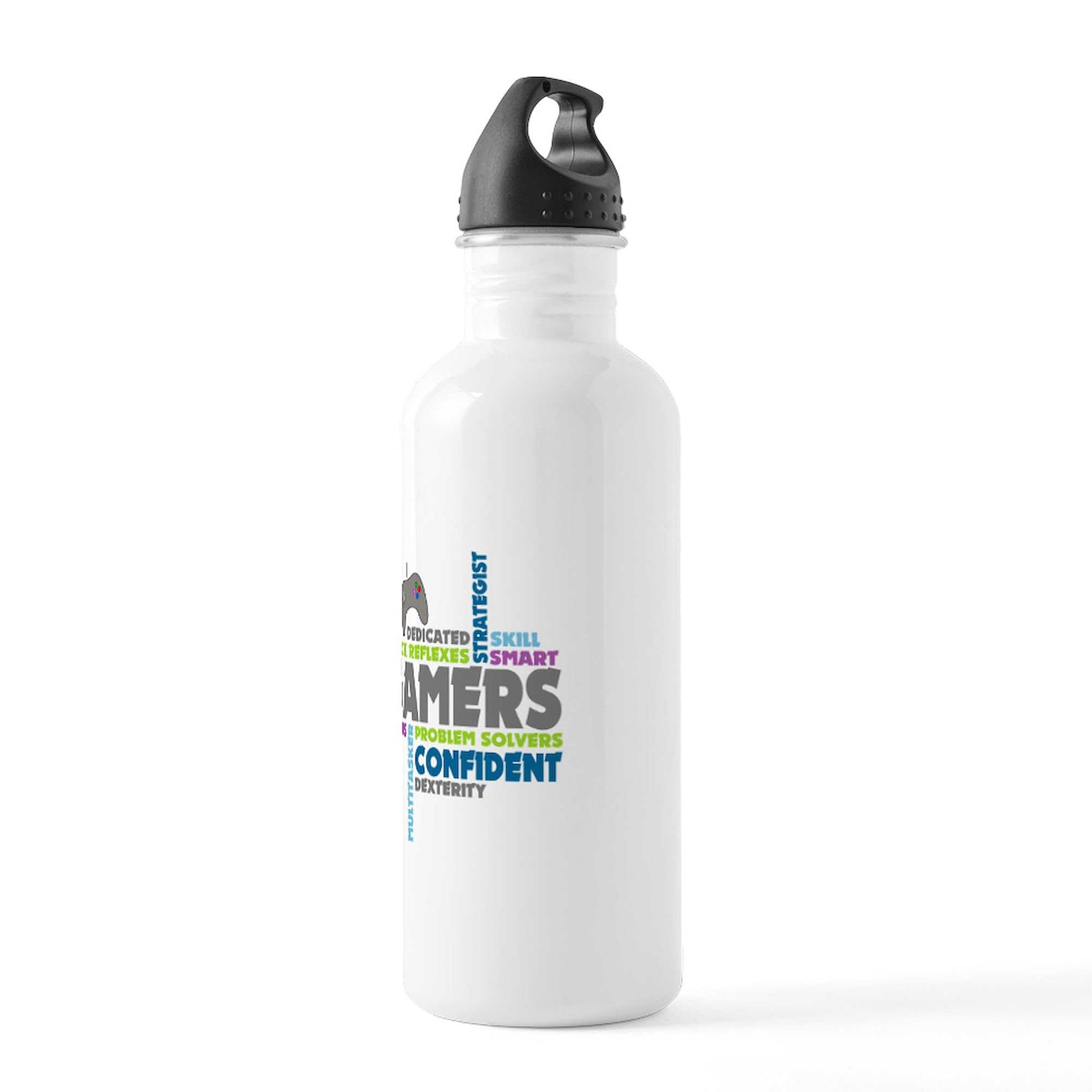 CafePress Gamers 1.0L Stainless Steel Water Bottle - 34 oz Insulated Thermos for Gaming, Workouts, and Outdoor Adventures