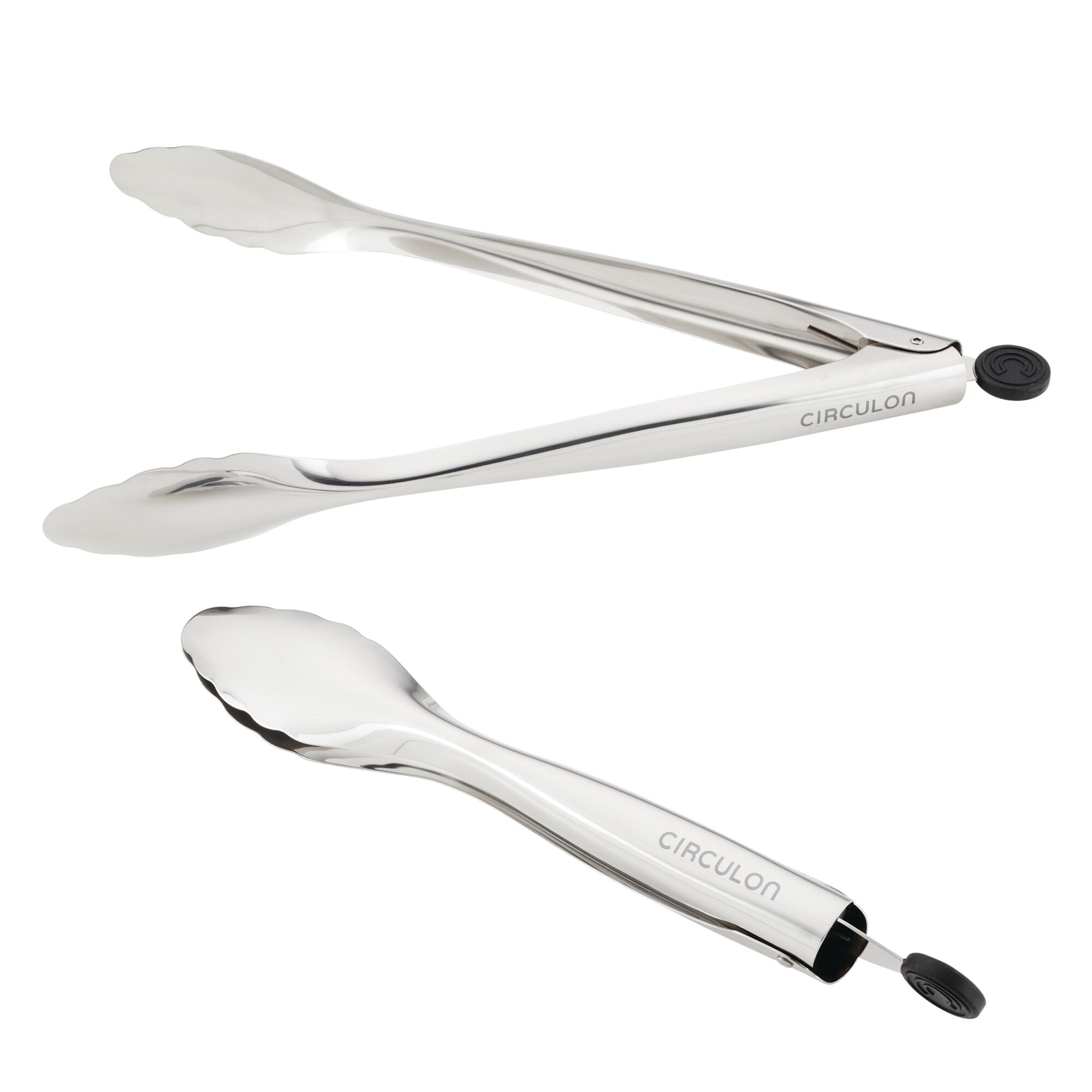 Premium 2-Piece Stainless Steel Kitchen Tongs Set - Heavy Duty Cooking & BBQ Tongs for Grilling, Serving, Salad, Pasta (12 Inch & 9 Inch) - Perfect for Restaurants, Home Cooking & Outdoor BBQ