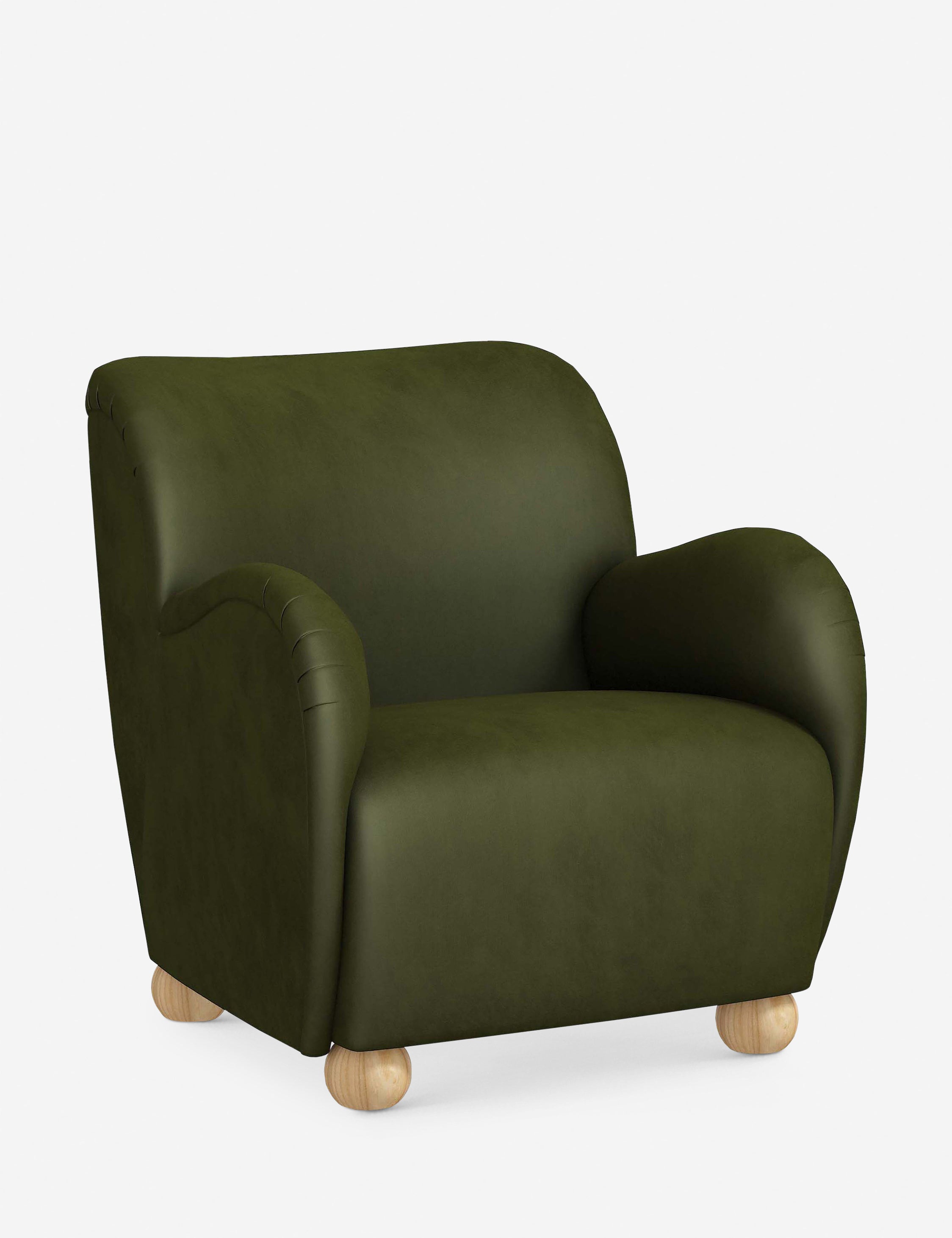 Baird Accent Chair - Modern Upholstered Lounge Chair for Living Room, Bedroom & Office - Comfortable Reading Chair with Sturdy Wooden Legs