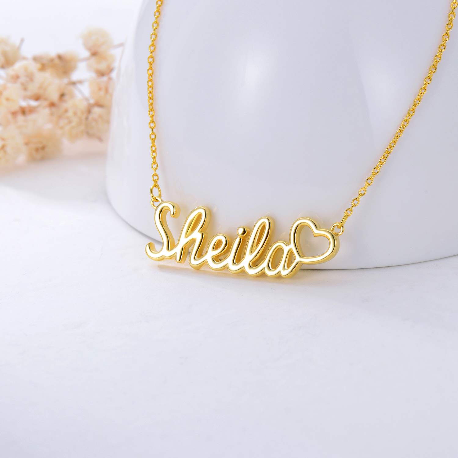 Personalized Name Necklace - 925 Sterling Silver Custom Name Jewelry for Women, Gift for Mom, Wife, Girlfriend - Perfect for Mother's Day, Birthday, Anniversary & Everyday Wear