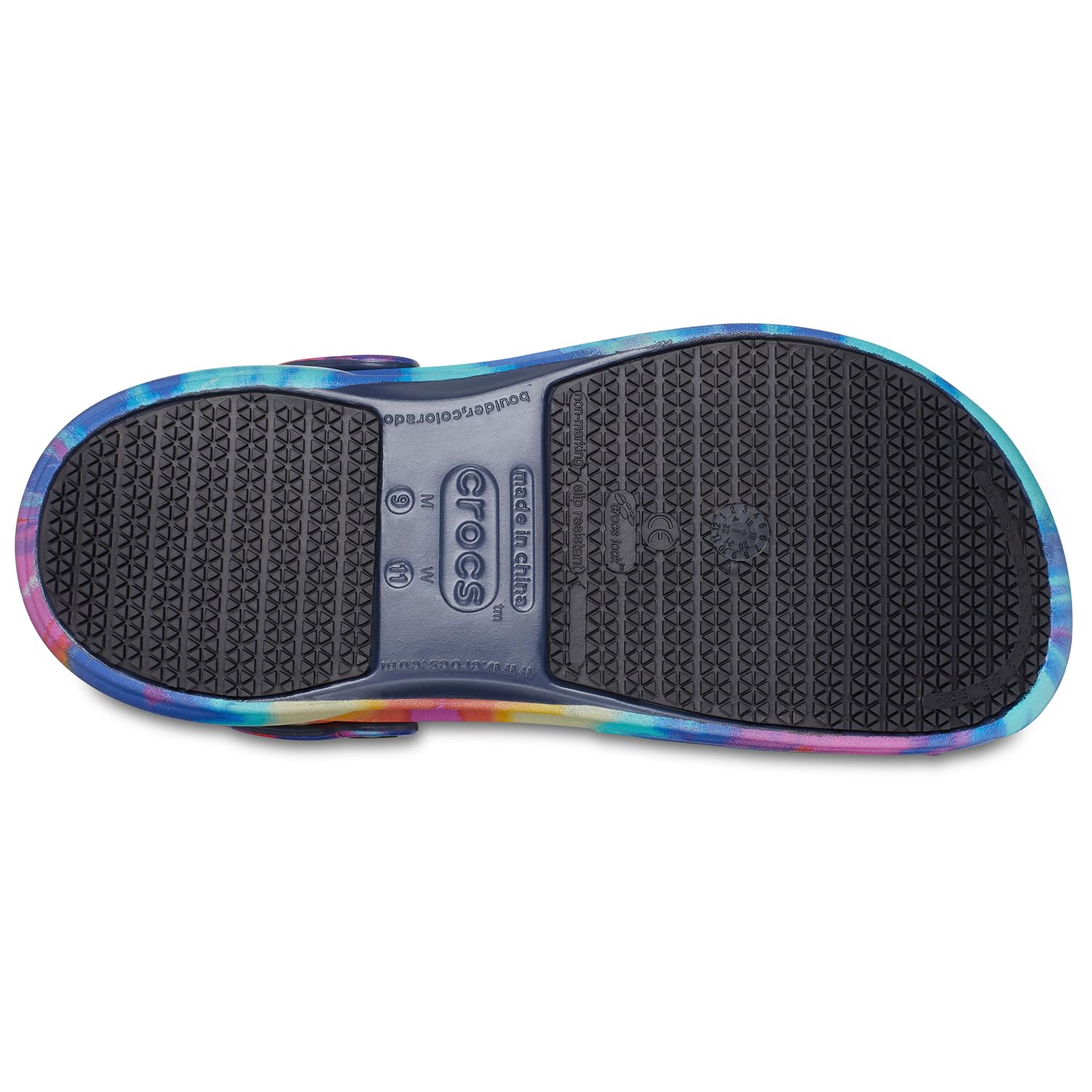 Crocs Unisex-Adult Bistro Graphic Slip-Resistant Work Clogs - Comfortable Non-Slip Shoes for Restaurant, Healthcare & Kitchen Workers