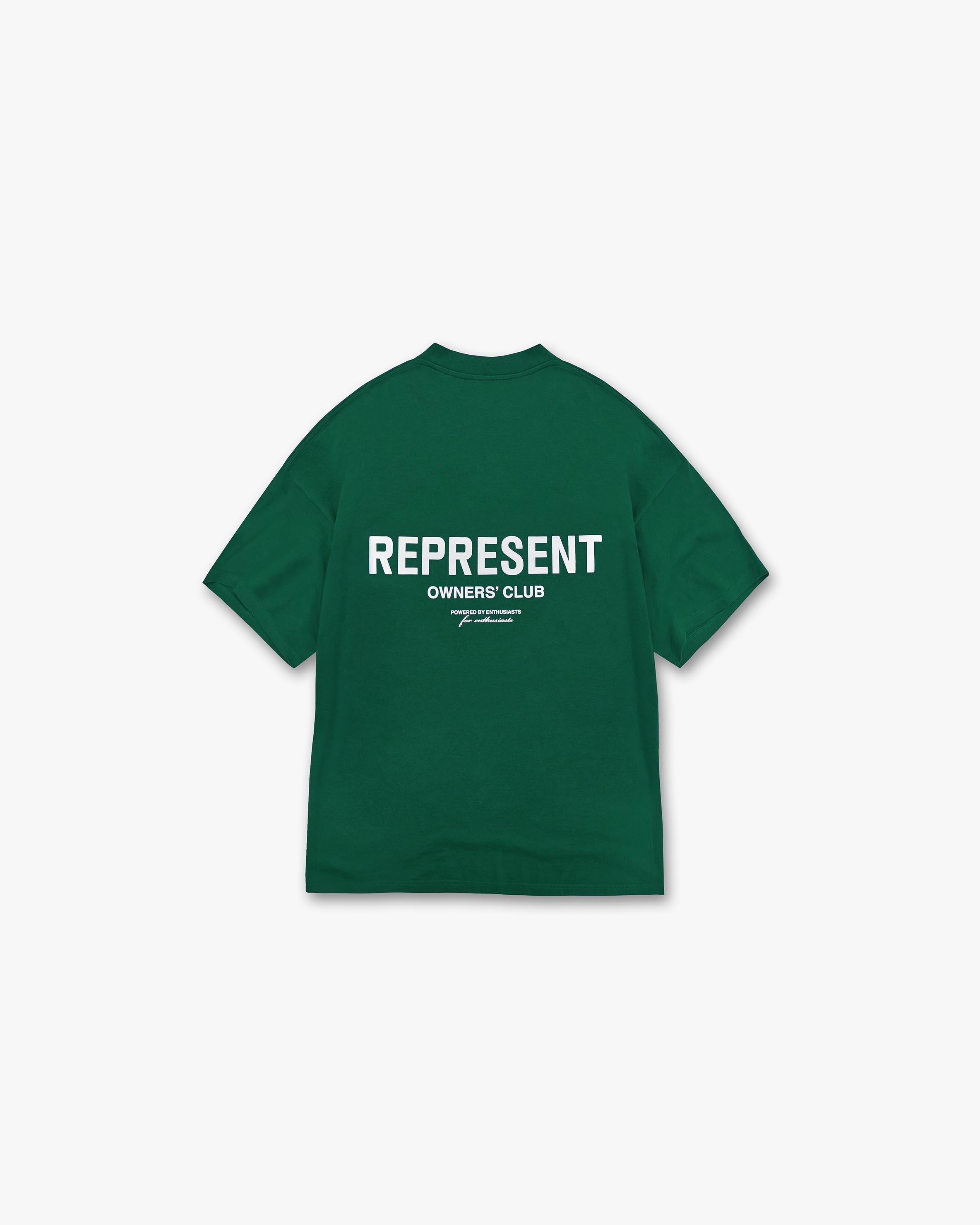 Represent Owners Club T-Shirt - Premium Cotton Men's Tee in Racing Green | Casual Streetwear & Lounge Comfort