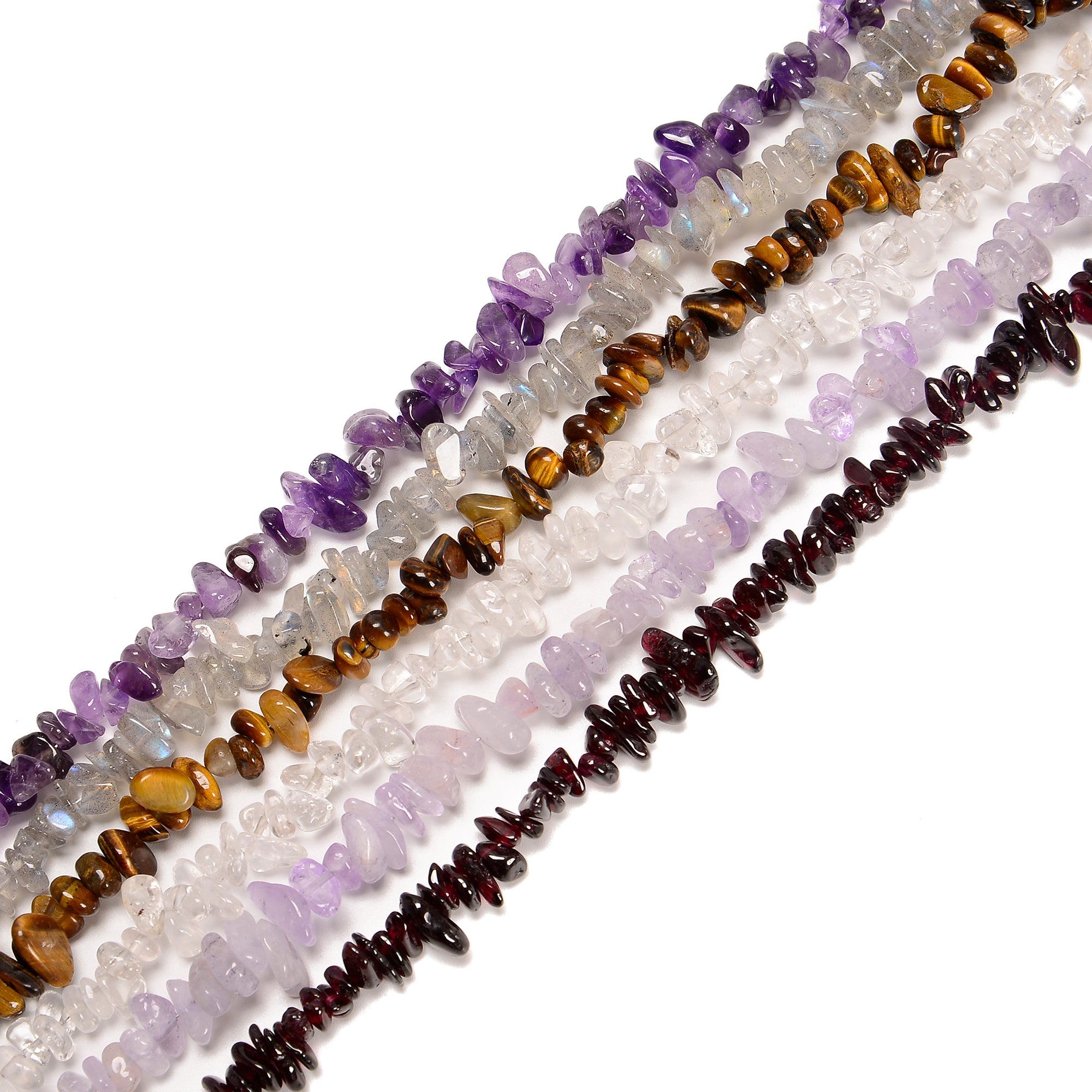 6-8mm Mixed Gemstone Beaded Necklace - Adjustable 16-17.5 Inch Length for Women | Boho Chic Jewelry, Layering Necklace for Everyday Wear & Special Occasions