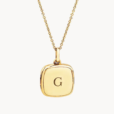 Personalized Engravable Square Locket Necklace - 14K Gold Pendant for Women - Perfect for Anniversary Gifts, Valentine's Day & Keepsakes