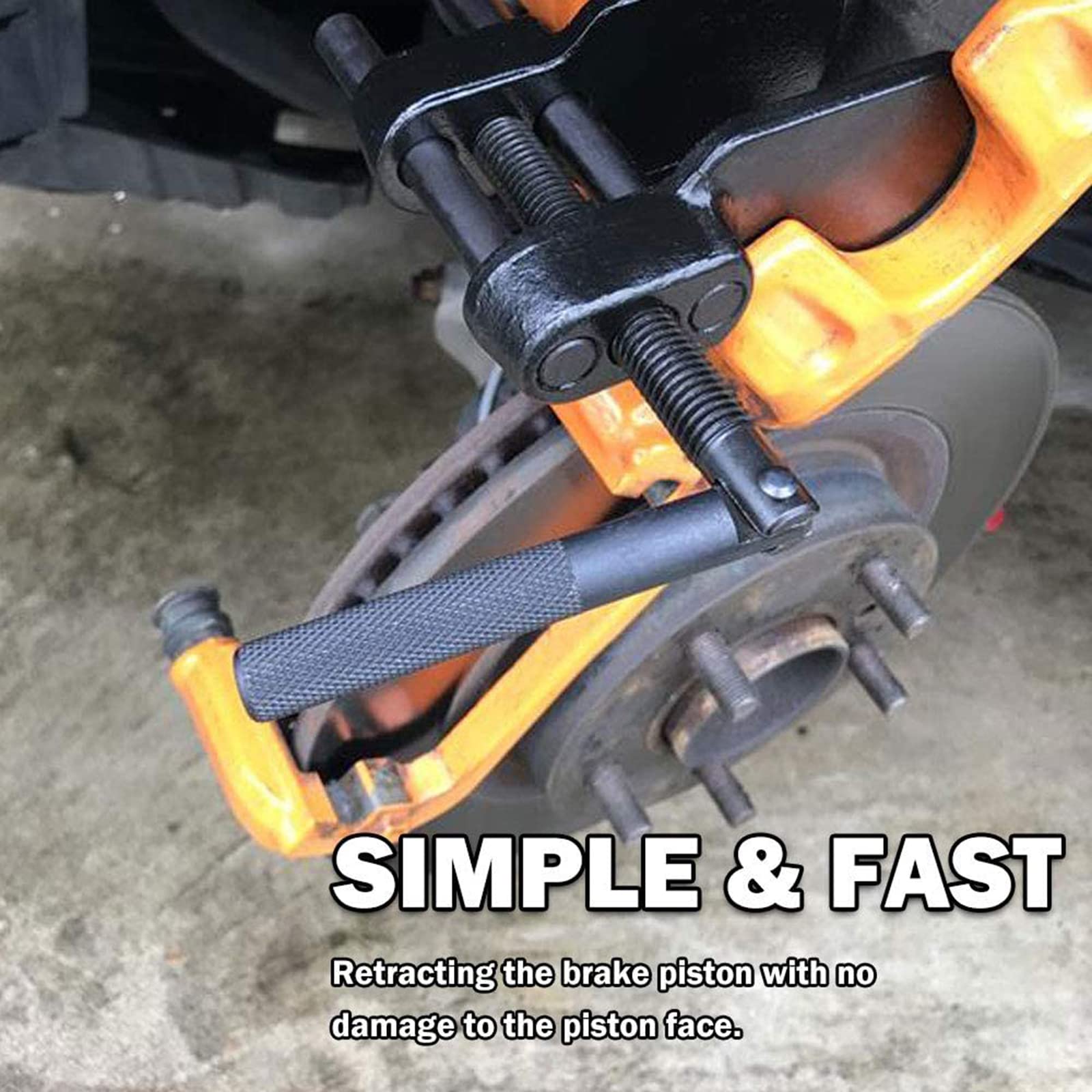 Heavy Duty Brake Caliper Press Tool - Universal Disc Brake Pad Spreader & Piston Compressor for Cars & Motorcycles - Perfect for DIY Auto Repairs & Maintenance