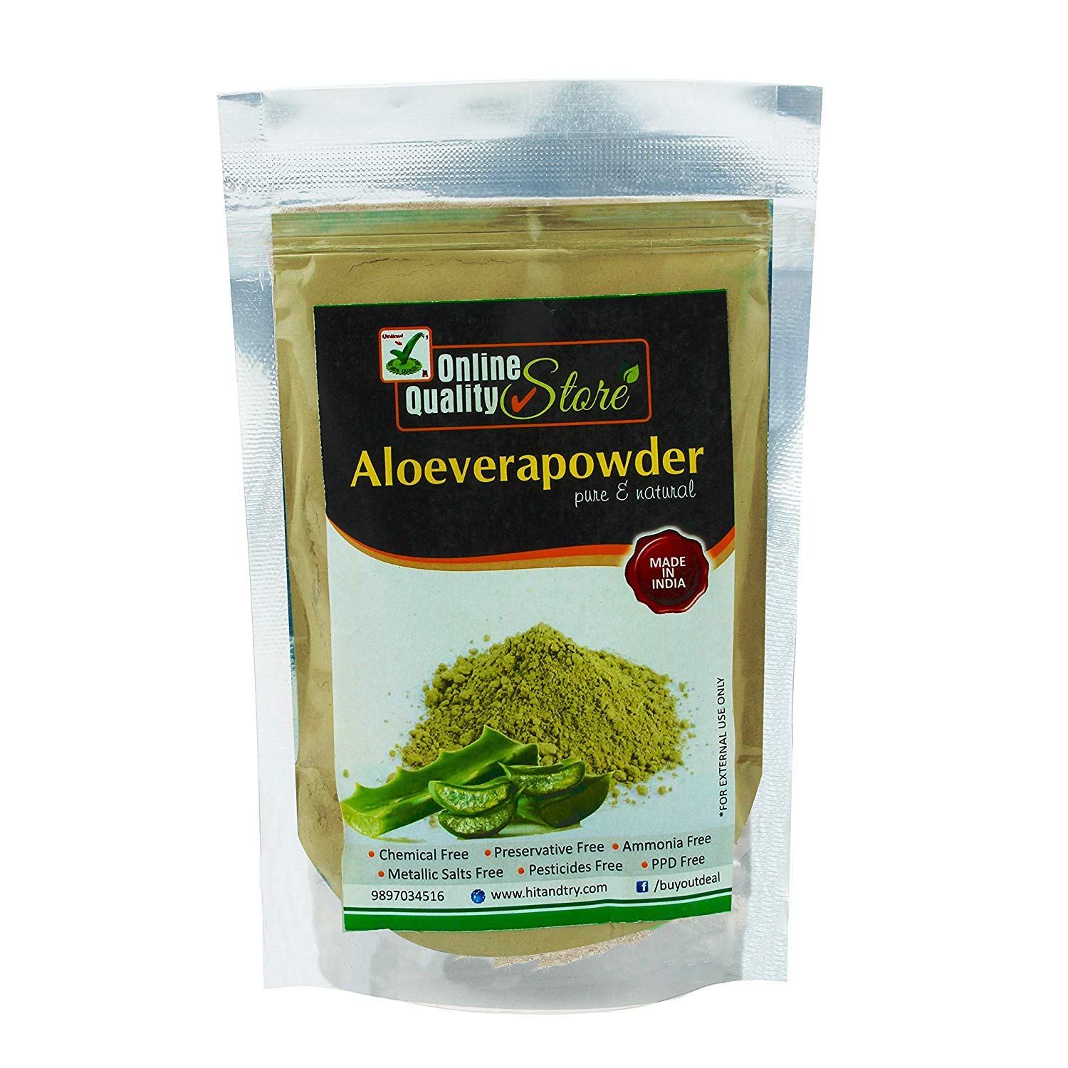 Organic Aloe Vera Powder 250g - Pure & Natural for Smoothies, Skincare & Detox - Premium Quality Online Store