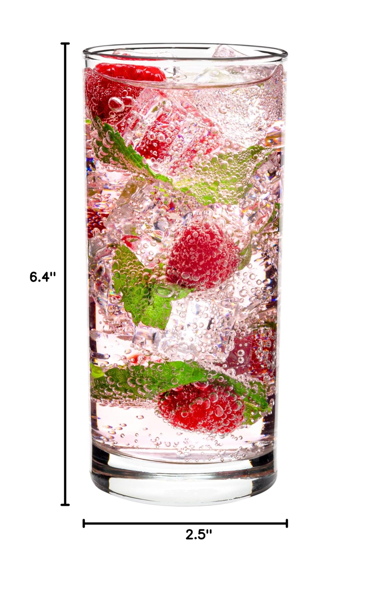 Vikko 12.25oz Thick & Durable Water Glasses Set of 4 - Heavy Duty Highball Tumblers for Kitchen, Dishwasher Safe Drinking Cups - Perfect for Iced Tea, Cocktails, Juice & Everyday Use