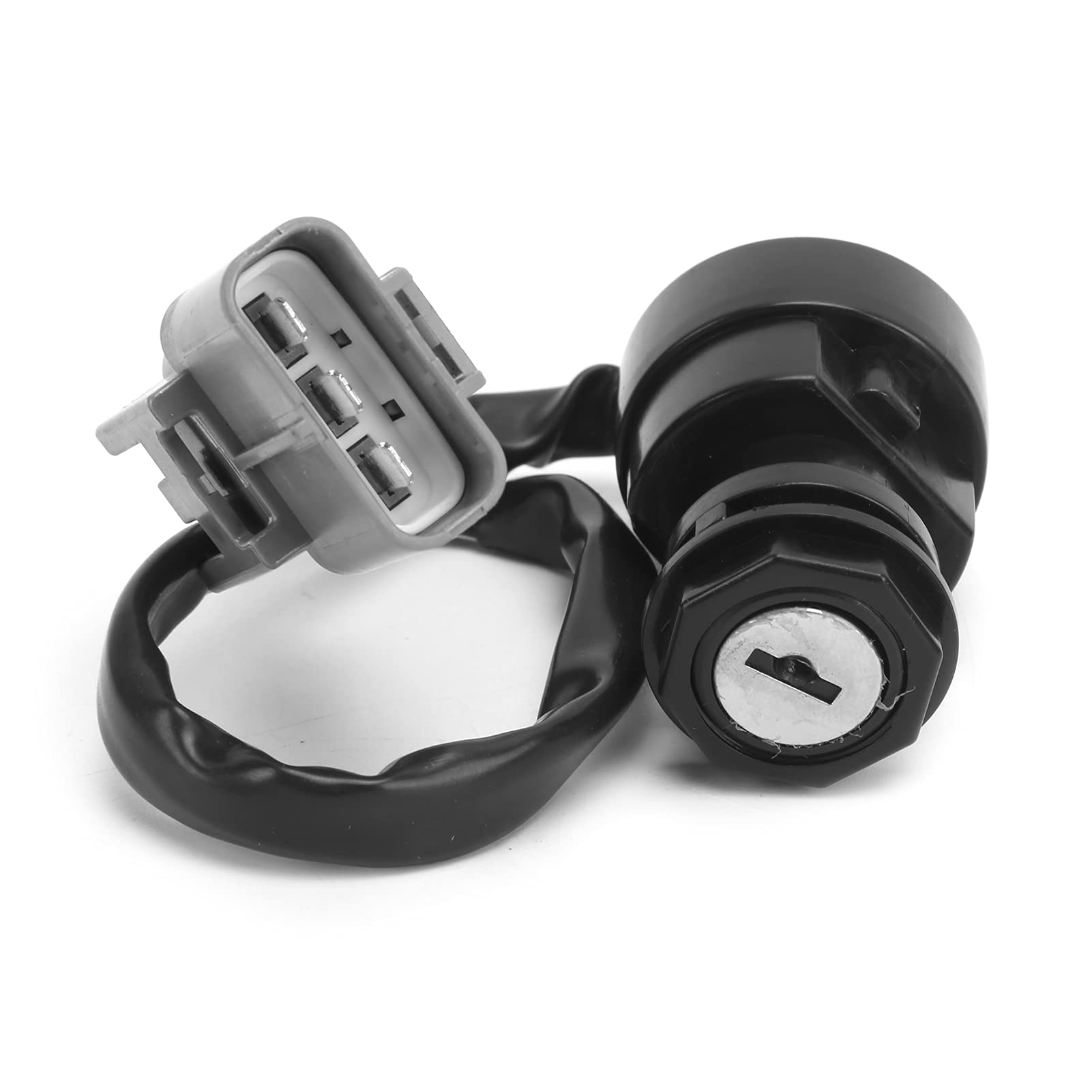 Ignition Key Switch with 2 Keys - 3 Wire Motorcycle Ignition Lock Cylinder Compatible with Yamaha YFM400 4x4 ATV (2009-2012) - Perfect for ATV, UTV & Off-Road Vehicle Accessories