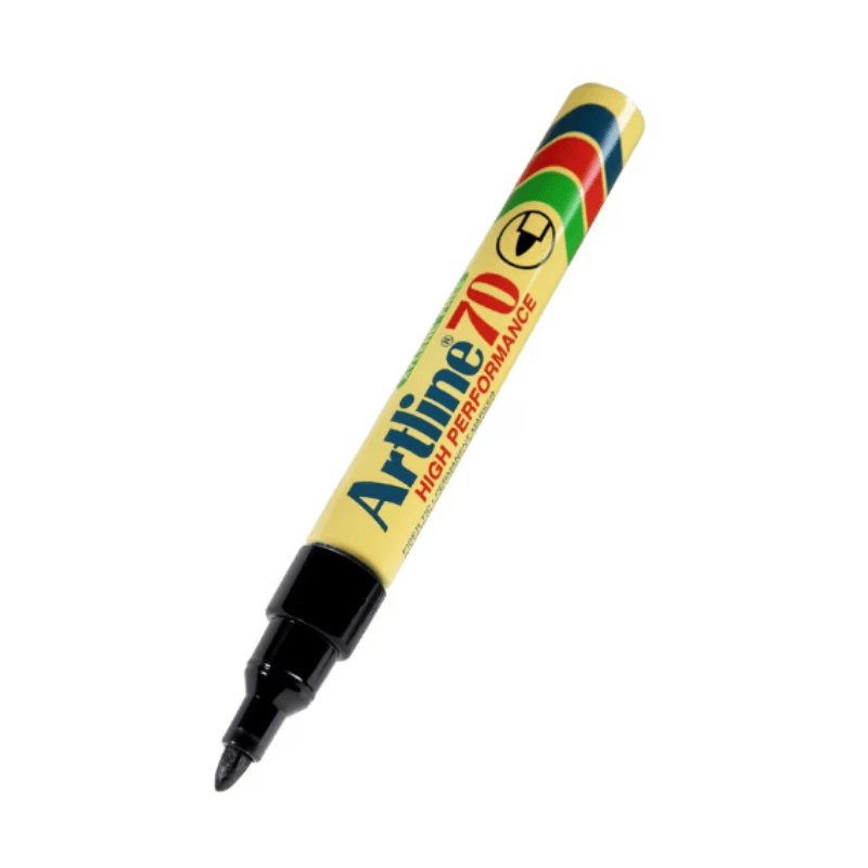 Artline 70 Permanent Marker Bullet Tip Black - Waterproof & Fade-Resistant Ink for Office, School & DIY Projects | Ideal for Labeling, Crafting & Industrial Use