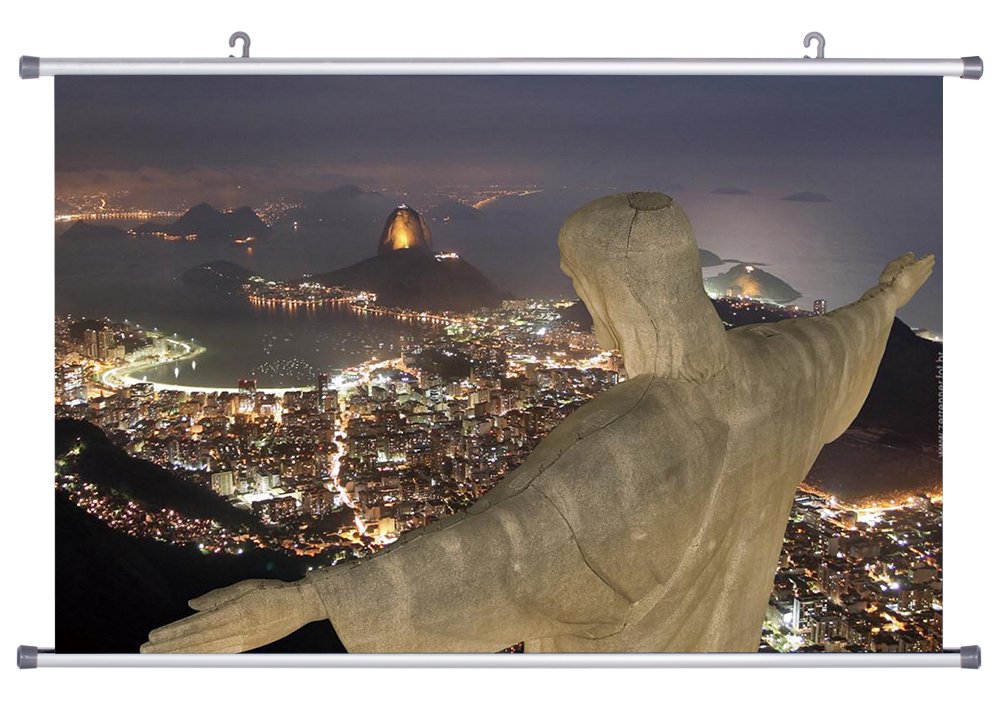 Christ the Redeemer Wall Art Print - 16x24 Inches Brazil Landscape Poster for Home & Office Decor | Perfect for Living Room, Bedroom, or Gift
