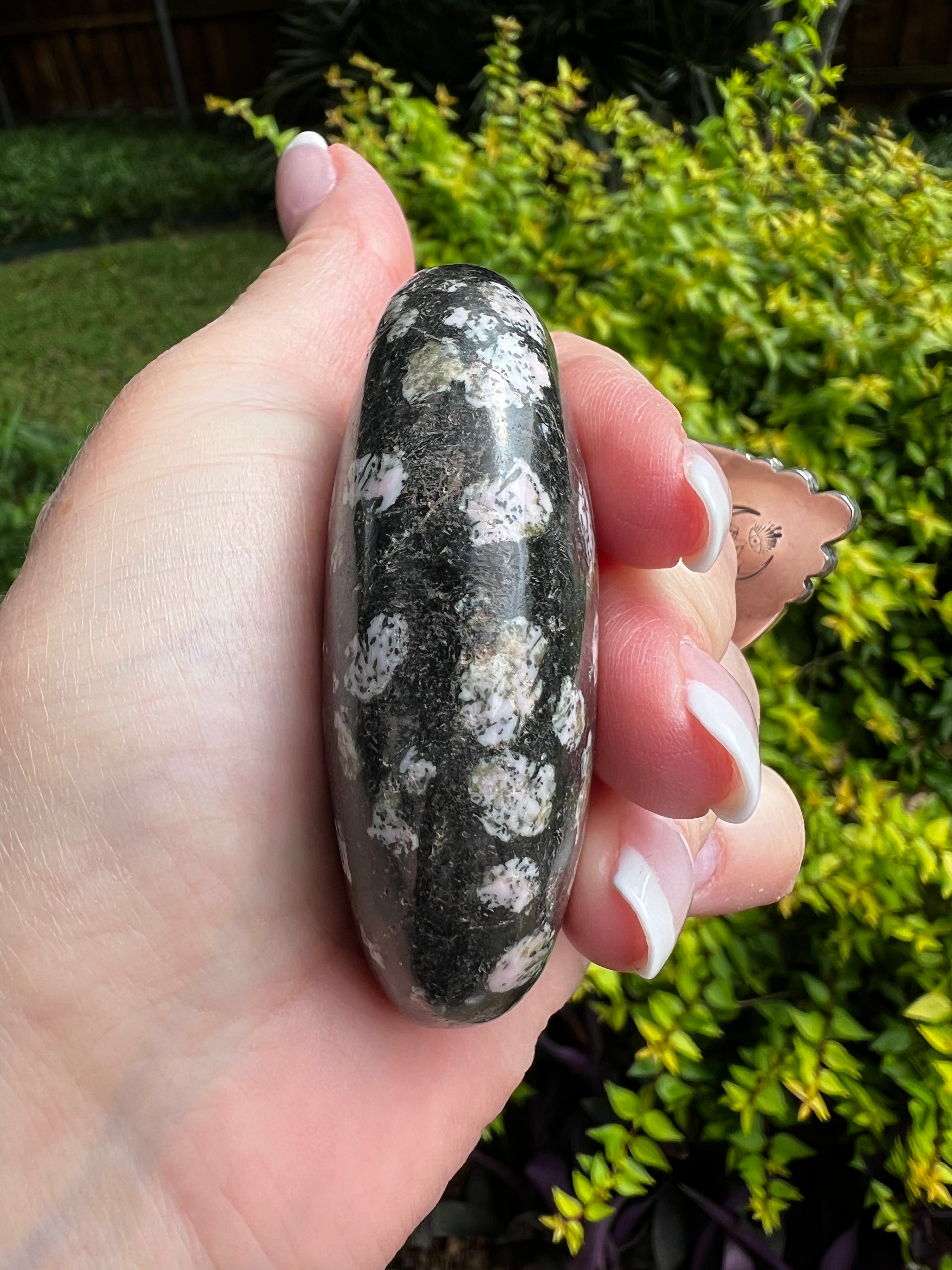 Snowflake Obsidian Palm Stone 2.5