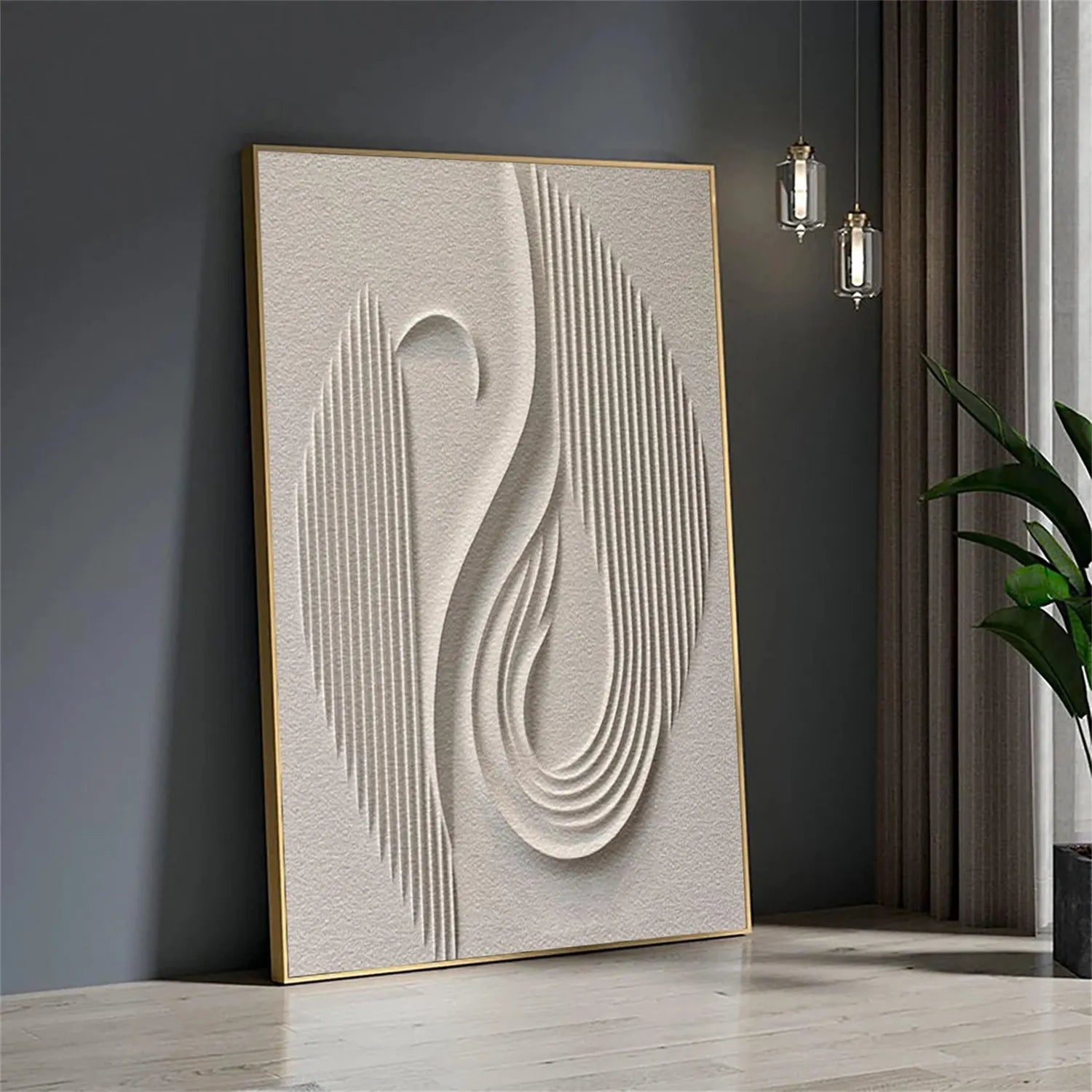 Beige & Brown Abstract Wall Art Print #BB111 - Modern Home Decor for Living Room, Bedroom & Office