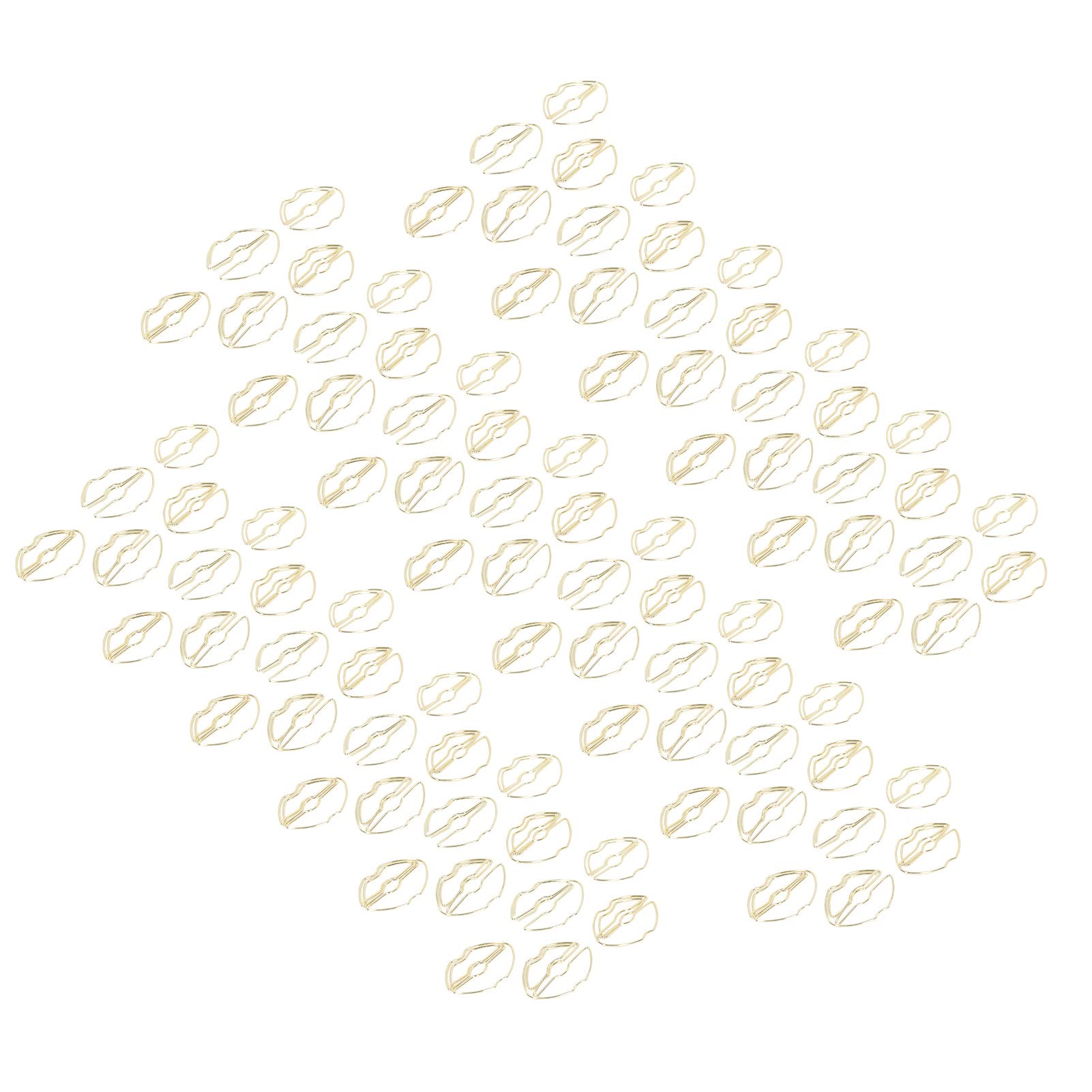 Small Lip-Shaped Paper Clips - Electroplated Metal Office Supplies for Paper Sorting, Corrosion Resistant & Portable (Perfect for School, Office, Crafting & Gift Wrapping)