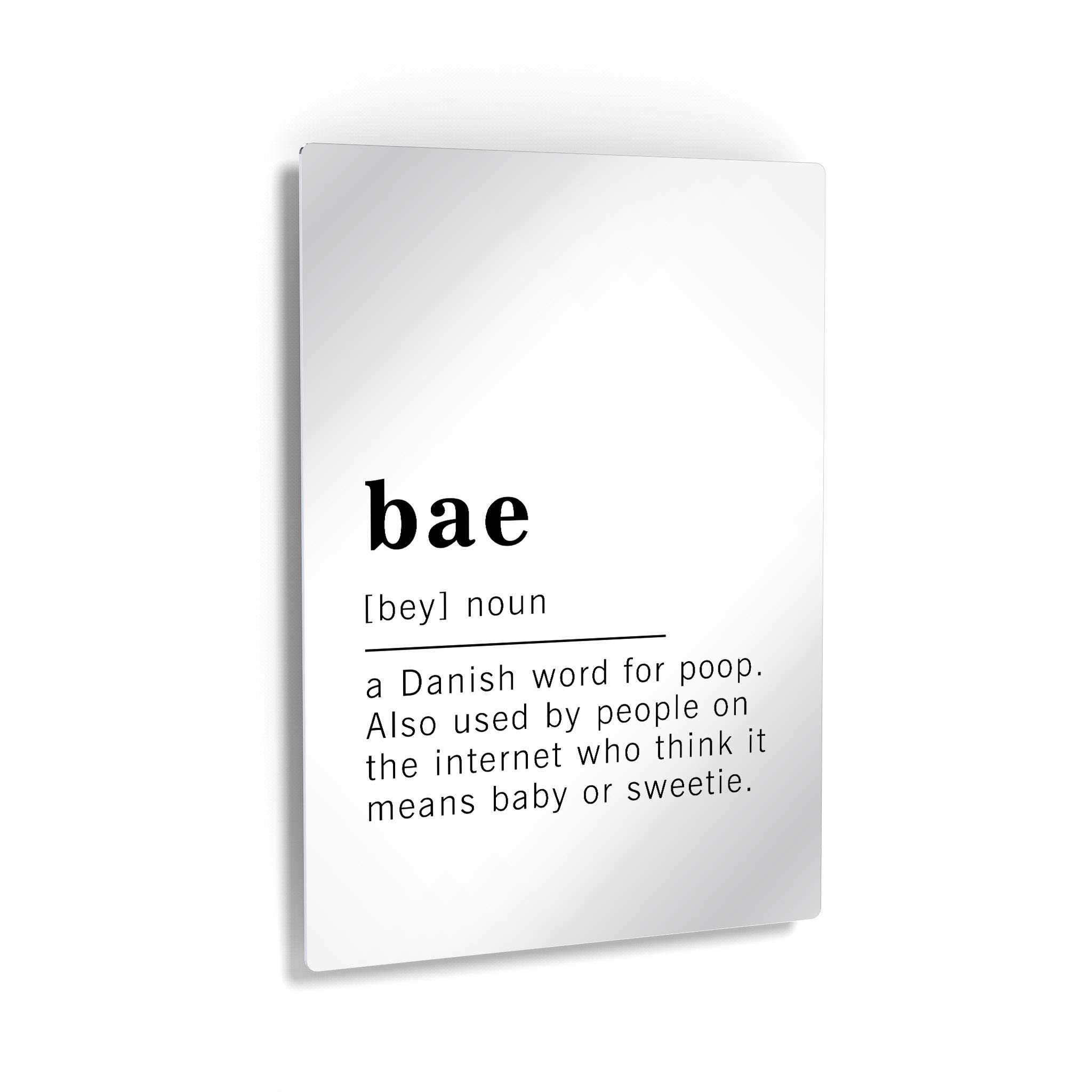 Funny Noun Dictionary Definition of Bae Metal Print - Inspirational Quote Sign for Office, Living Room, Bedroom & Bathroom - Ready to Hang Wall Art Home Decor - Made in USA (40x30 Inches) - Perfect Gift for Couples & Funny Home Decor