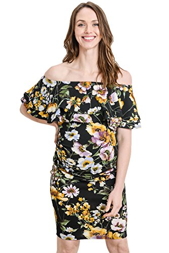 Black/Green Floral