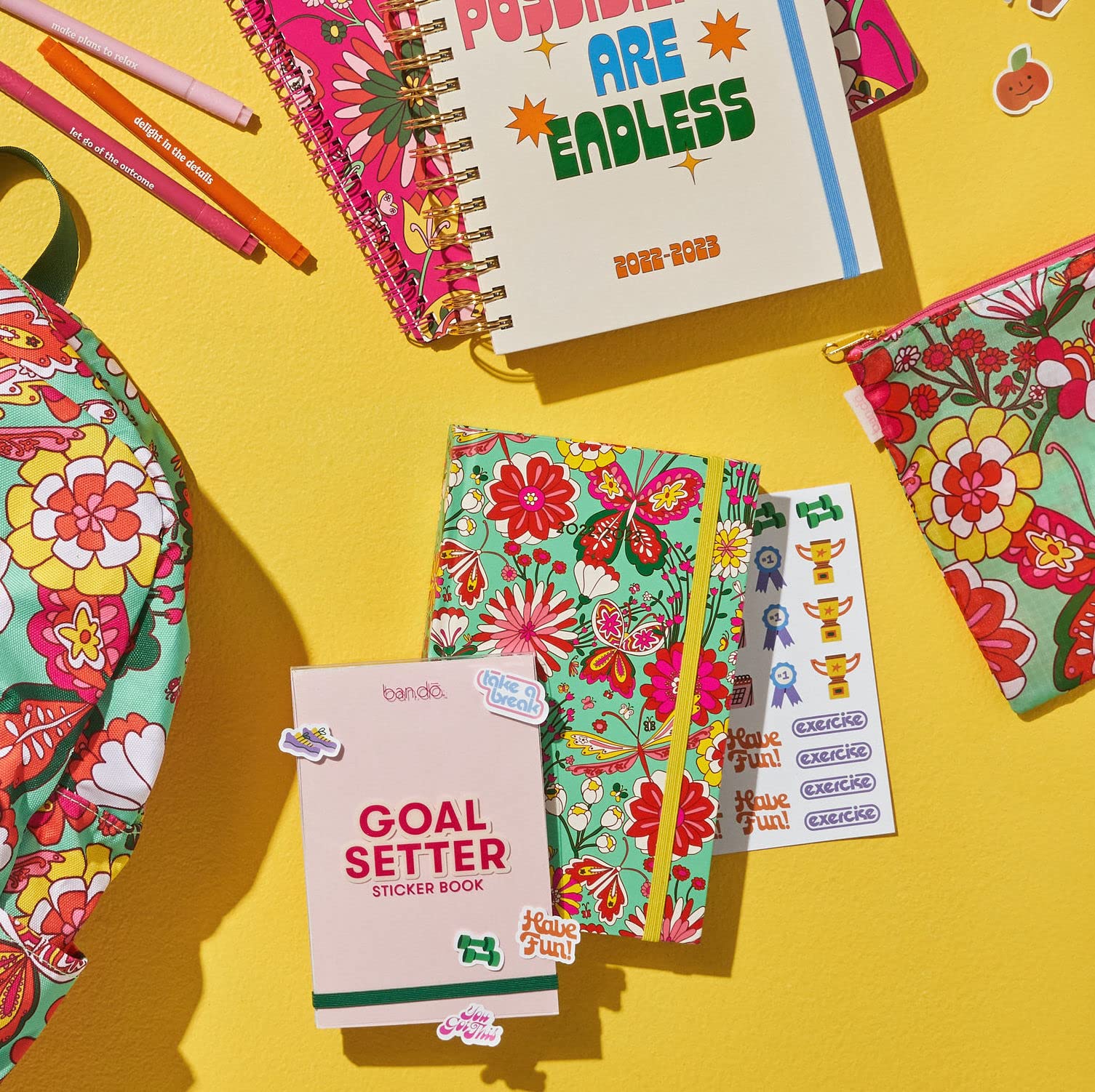 ban.do Goal Setting Sticker Book - 35 Colorful Fun Sticker Sheets for Journals, Planners & Scrapbooks | Positive Affirmation Stickers for Bullet Journaling, DIY Crafts & Gift Giving