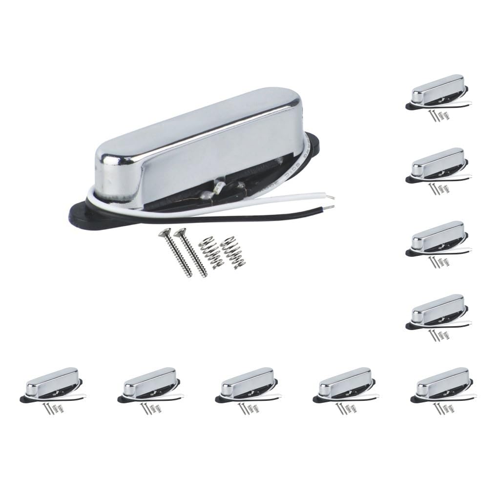 10 Pack Single Coil Guitar Pickups for Electric Guitar with Wires, Professional Music Instrument Upgrade, Silver Modified - Perfect for Recording, Live Performances & DIY Guitar Mods