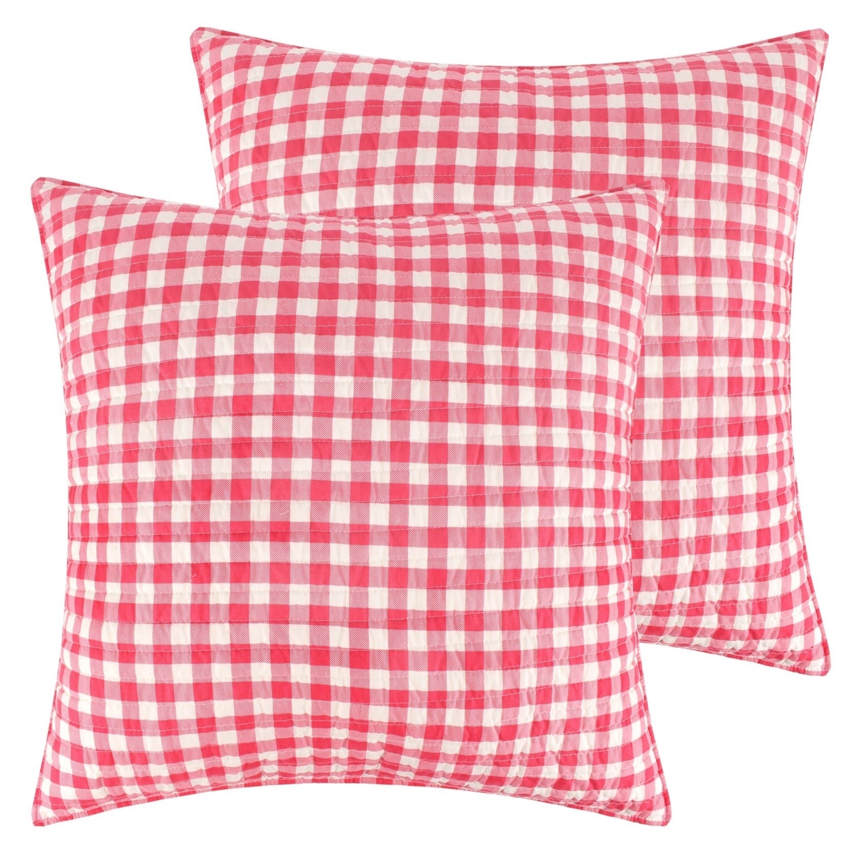 Christmas Euro Sham Set of 2 - Premium Decorative Pillow Covers for Holiday Home Decor, Festive Bedroom & Living Room Accents