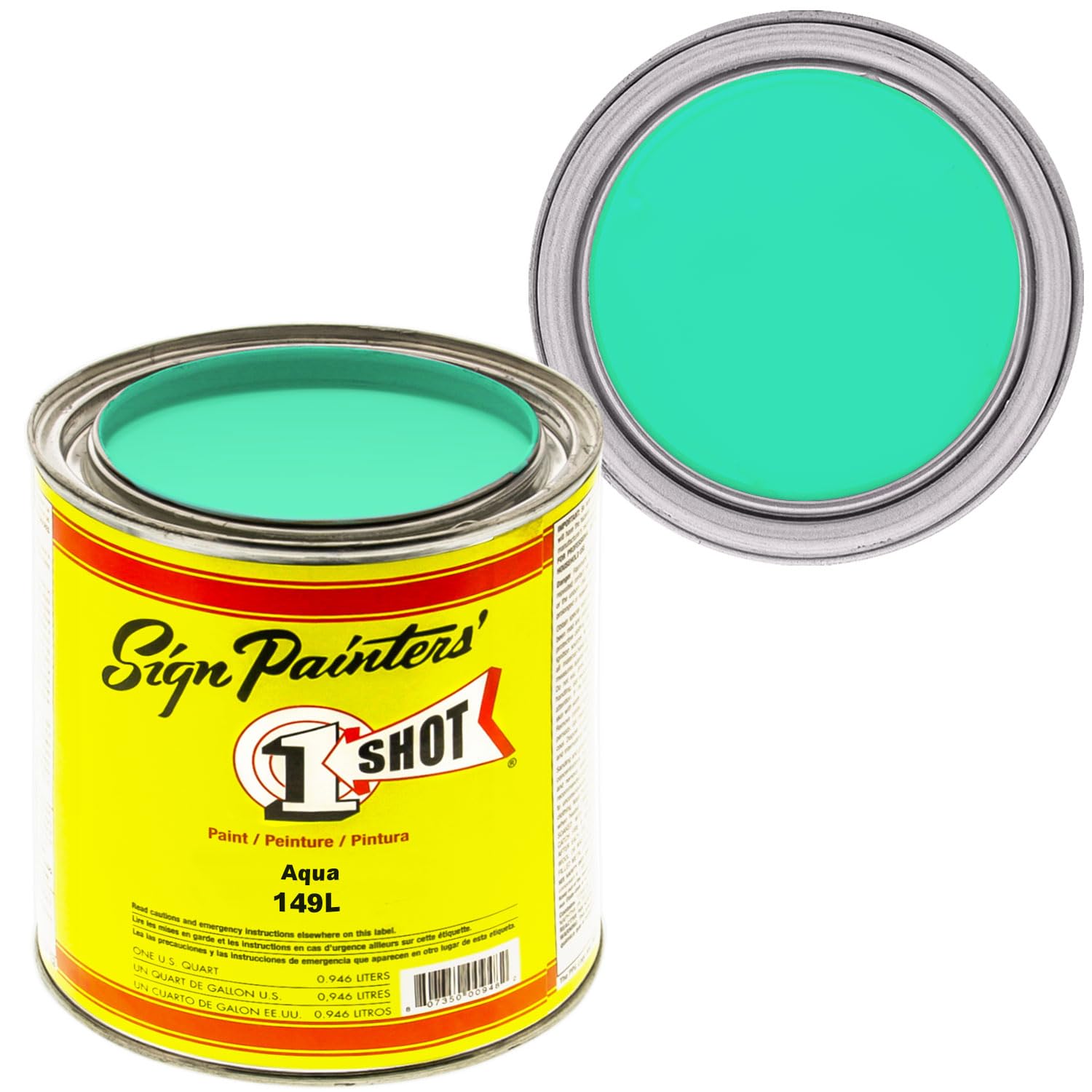 1 Shot Lettering Enamel Paint - Quart Size for Pinstriping & Sign Painting - Perfect for Automotive, Motorcycle, and Custom Art Projects