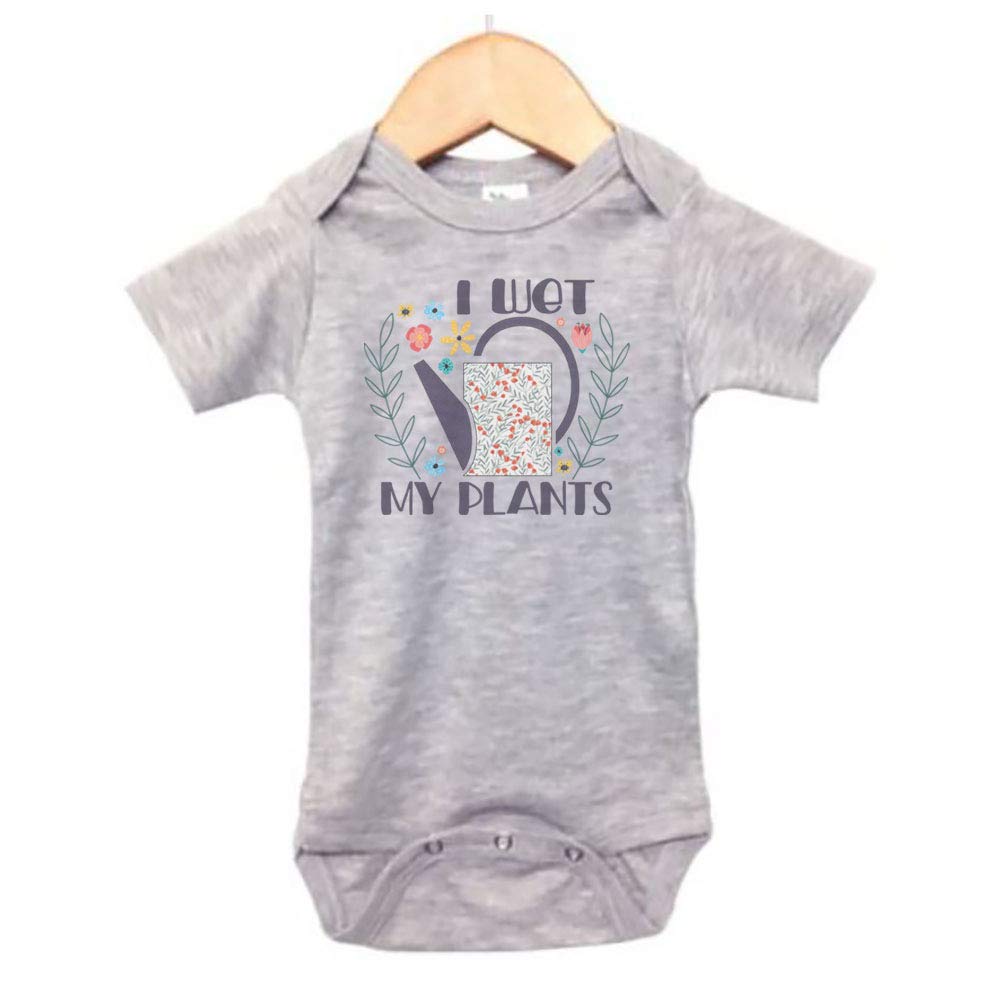 Funny Baby Onesie - I Wet My Plants Gardening Outfit | Cute Unisex Infant Romper Bodysuit for Plant Lovers | Perfect for Gardening, Photos & Playtime