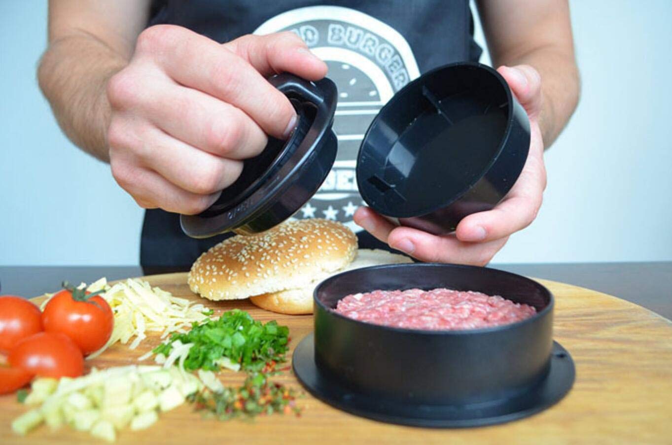 Uterstyle Non-Stick Burger Press - Heavy Duty Hamburger Patty Maker for Grilling, BBQ & Backyard Cookouts | Perfect for Homemade Burgers, Meatballs & Patties