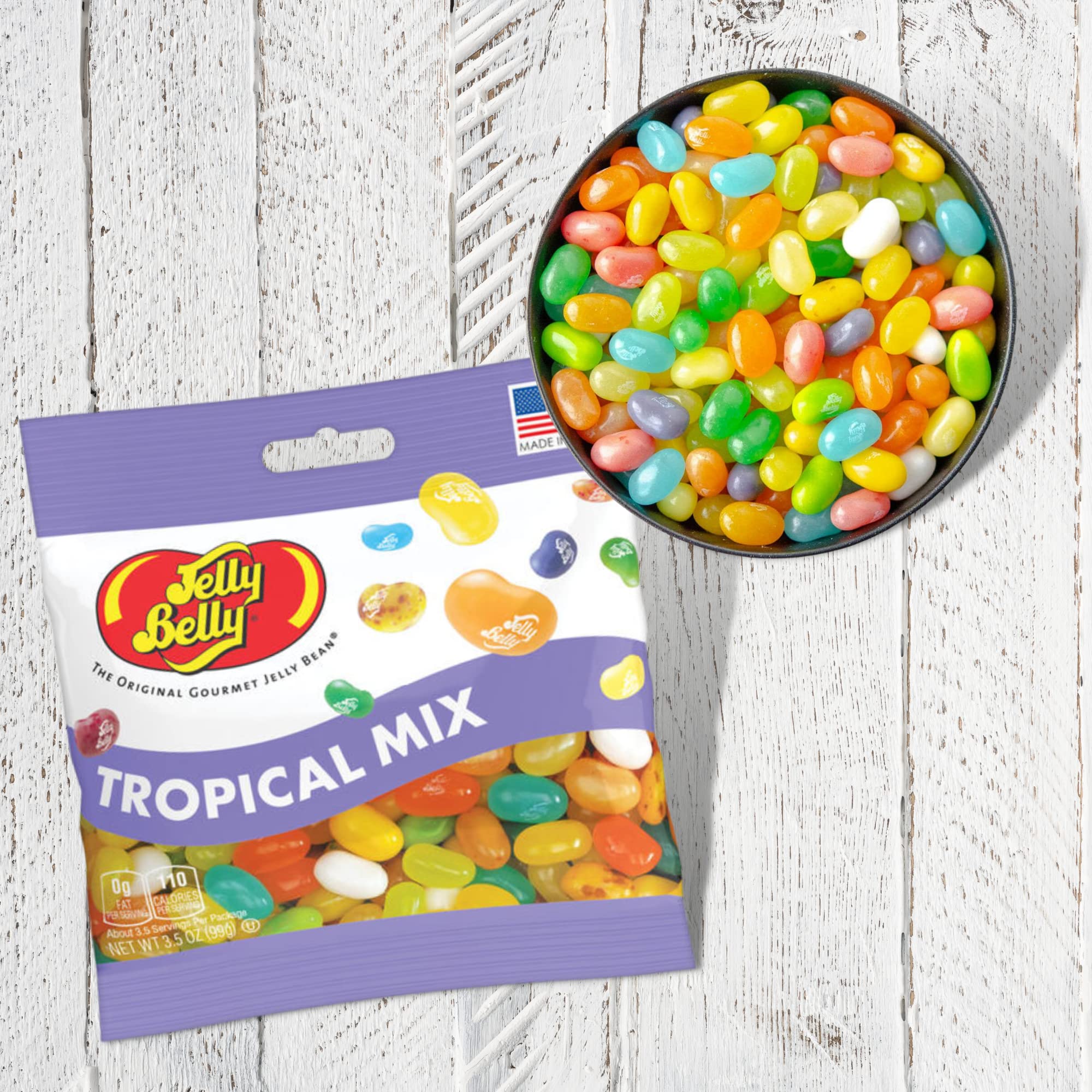 Needzo Tropical Mix Jelly Beans - 3 Pack (3.5 oz Each) | Fruit Flavored Chewy Candy Bulk | Party Favors, Gift Baskets, Office Treats & Movie Night Snacks