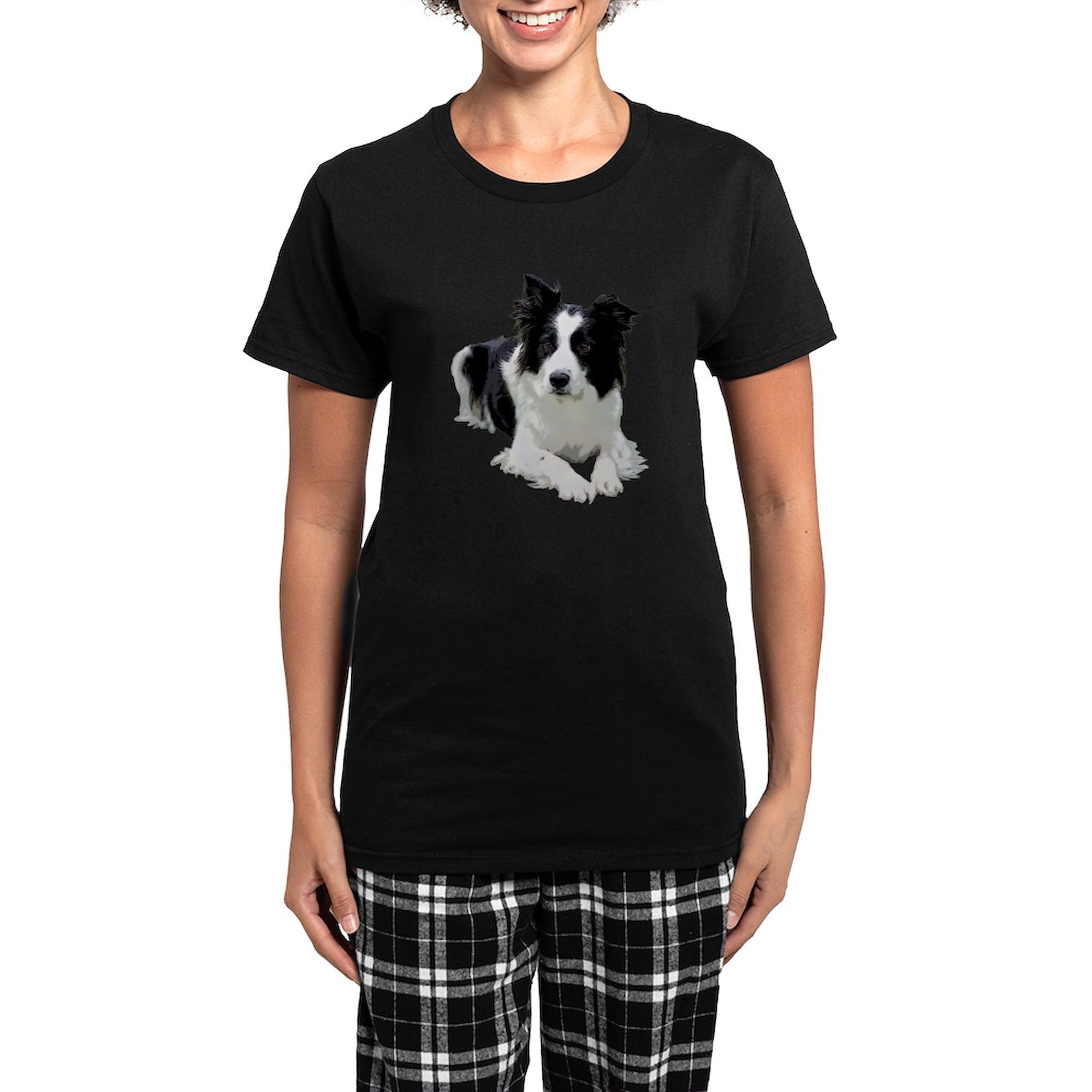Stylish Black and White Border Collie Pajamas for Women - Cozy Novelty Sleepwear & Lounge Pajama Set - Perfect for Sleepovers, Relaxing at Home, and Dog Lover Gifts