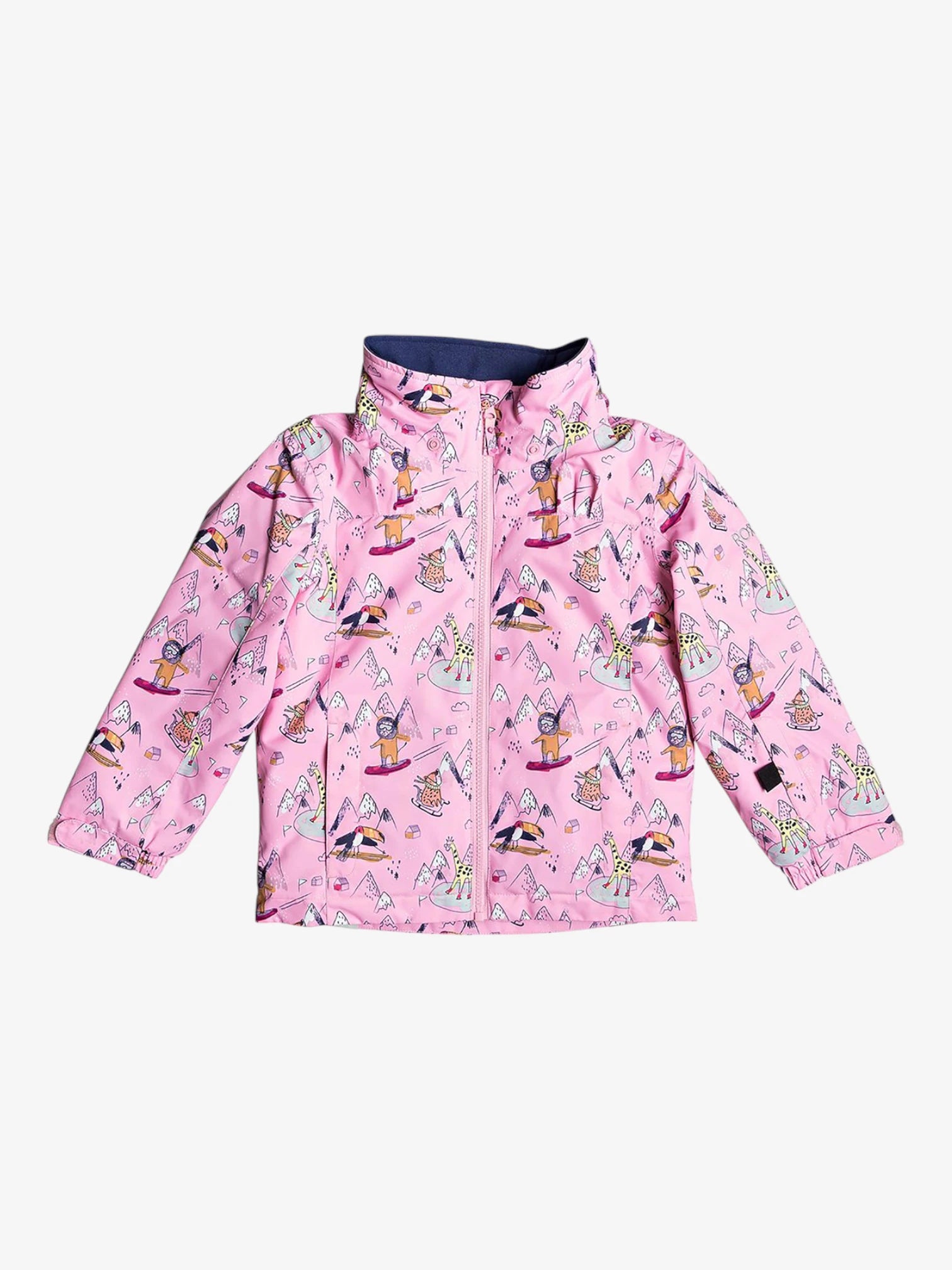 Roxy Snow Mini Jetty Pink Print Women's Winter Jacket - Waterproof & Warm Snowboarding Coat for Skiing & Outdoor Activities